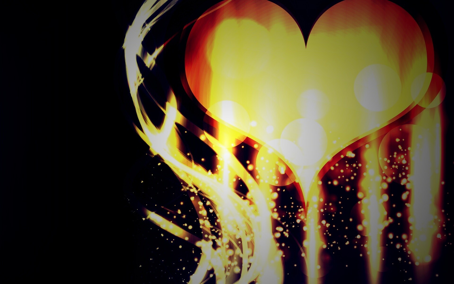 Золотое сердце обои