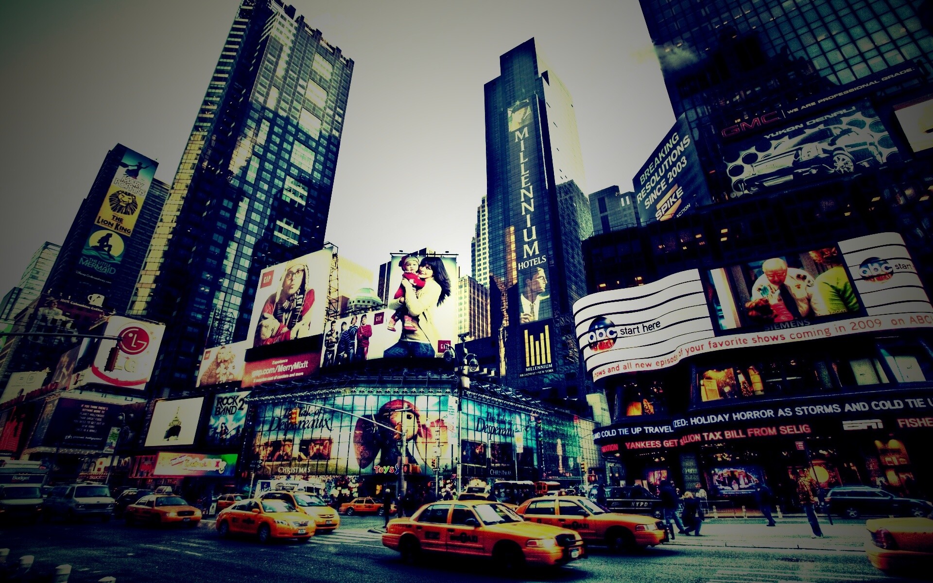 Улицы Нью-Йорка обои