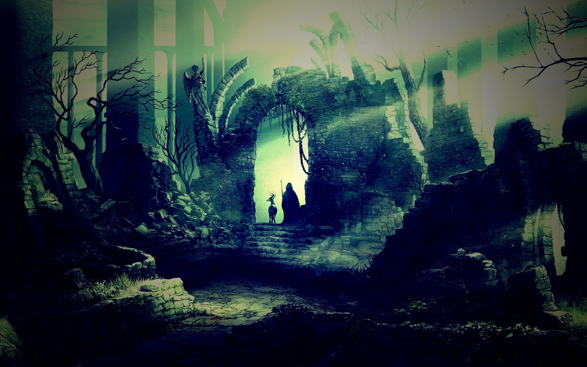 Маг в руинах обои