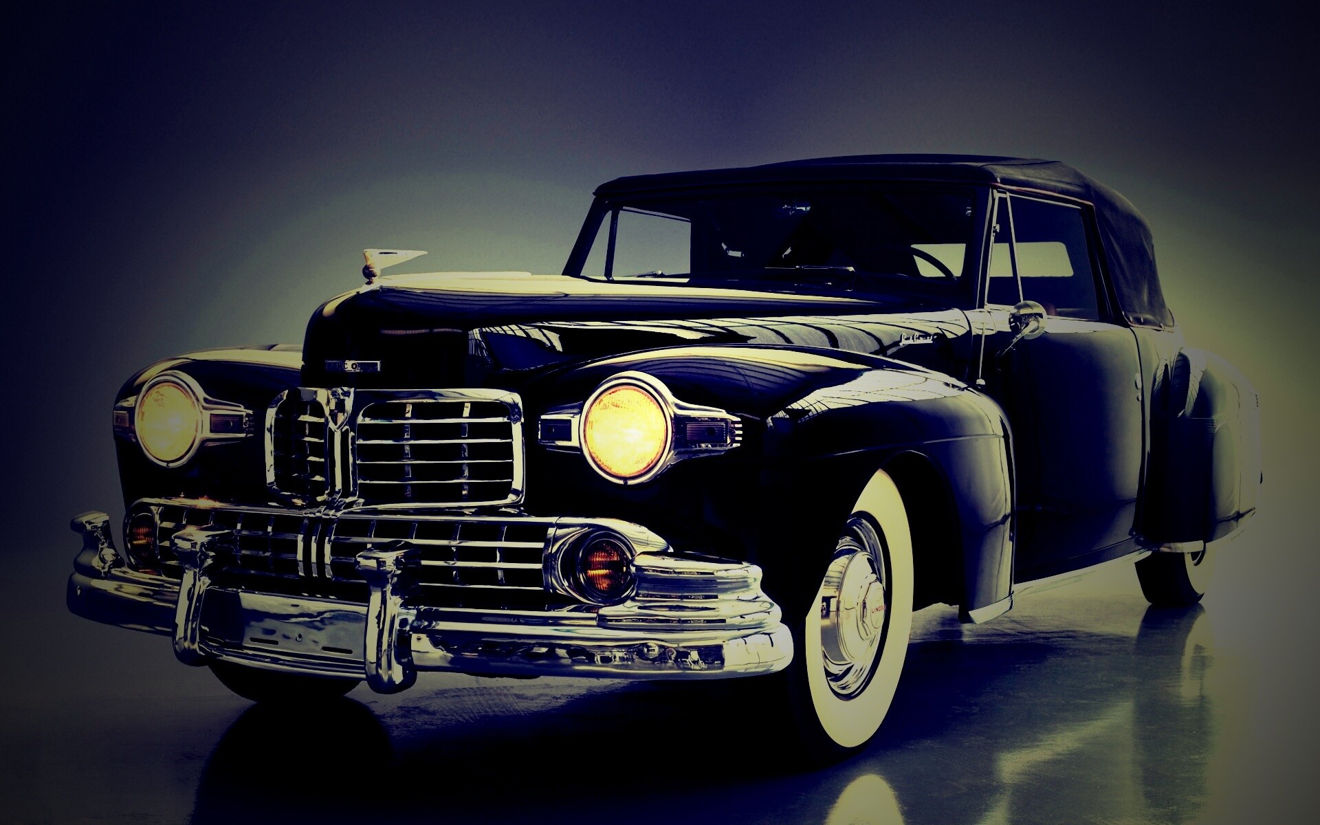 Черный ретро авто обои