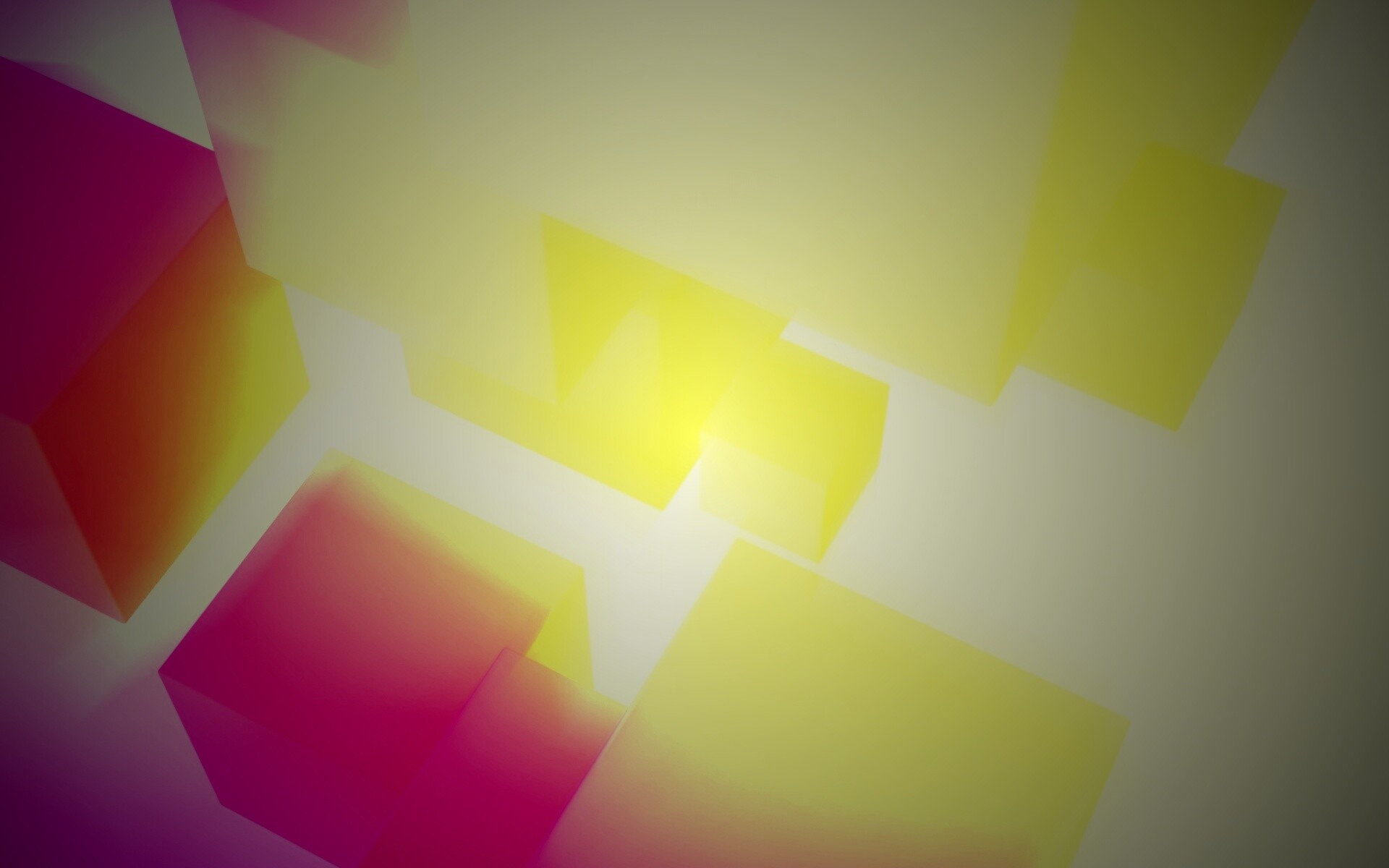 Розовые и желтые кубики обои