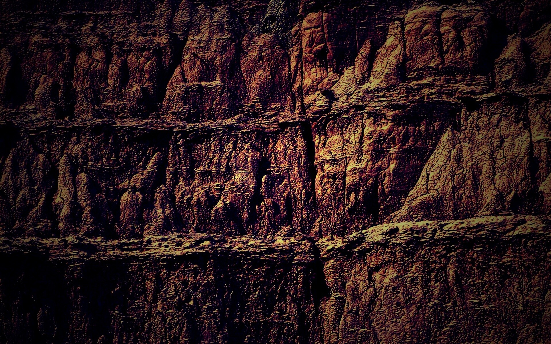 Скалистый обрыв обои