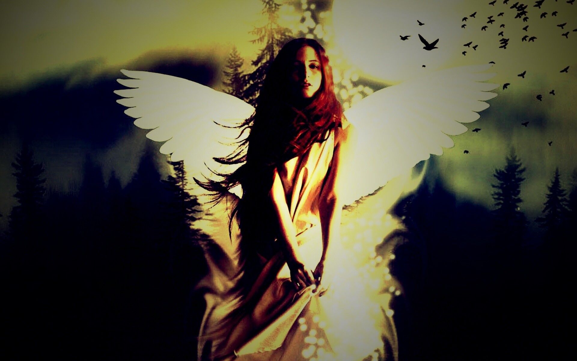 Девушка-ангел обои