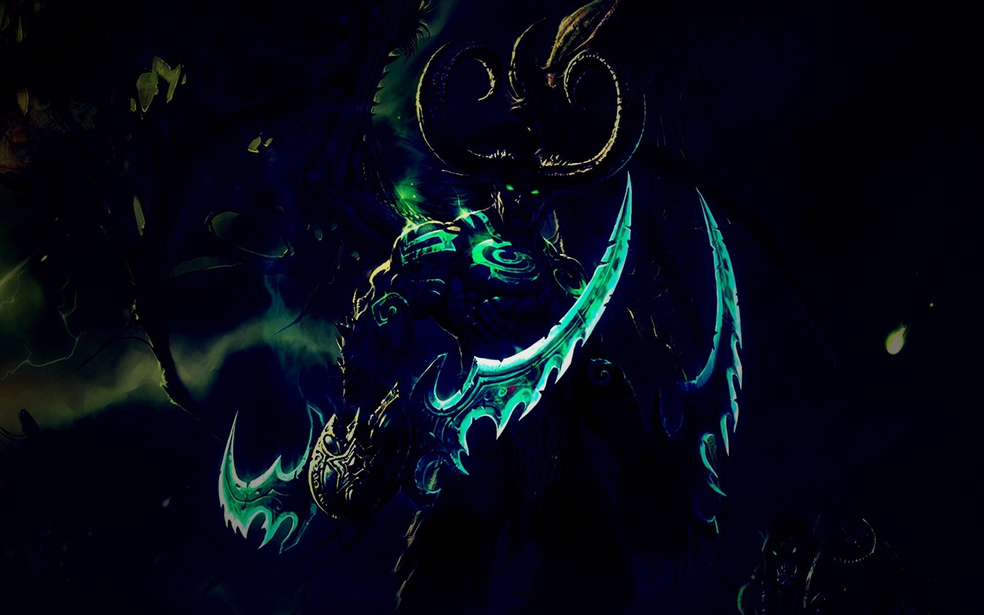 Иллидан с клинками обои