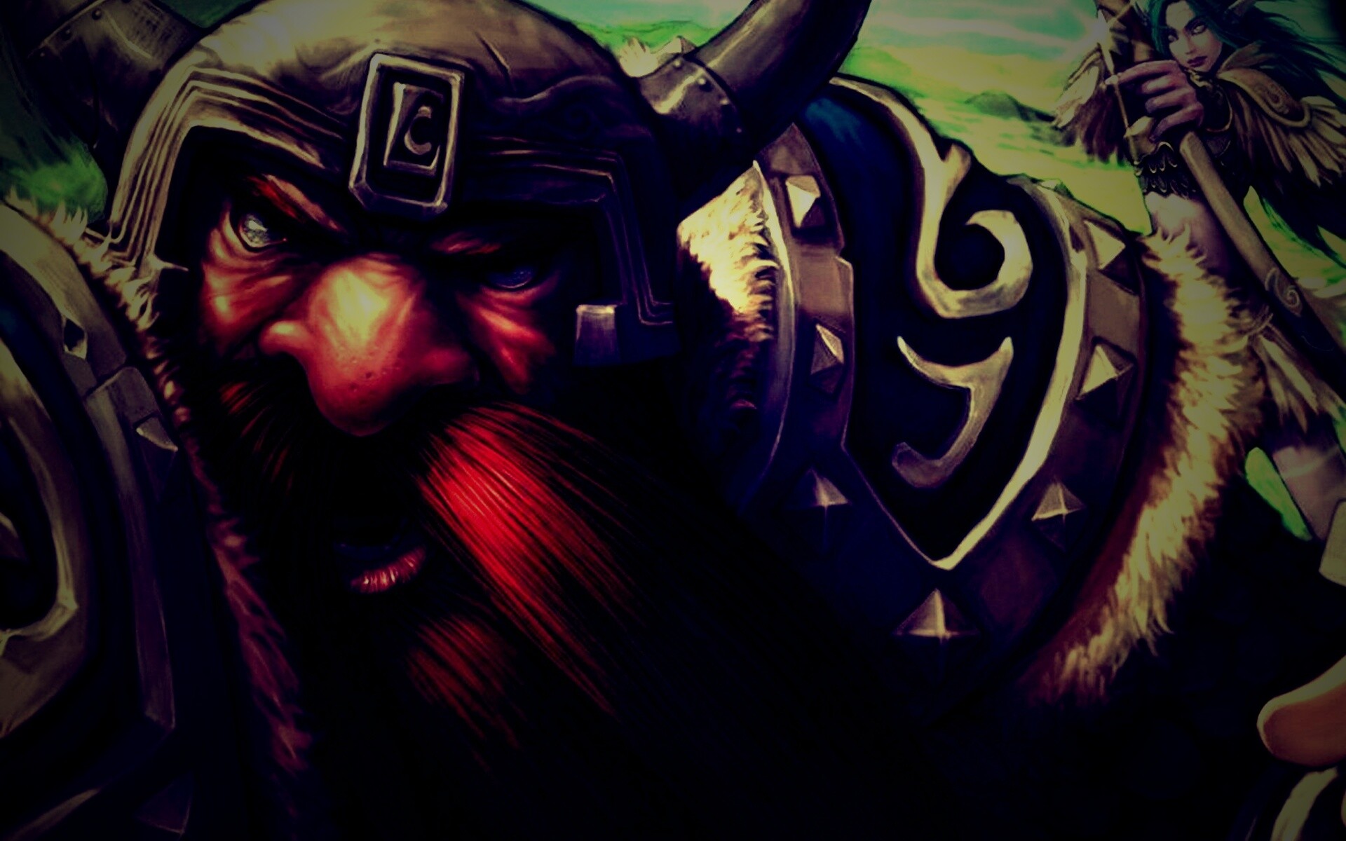 Гном убегающий от ночной эльфийки обои