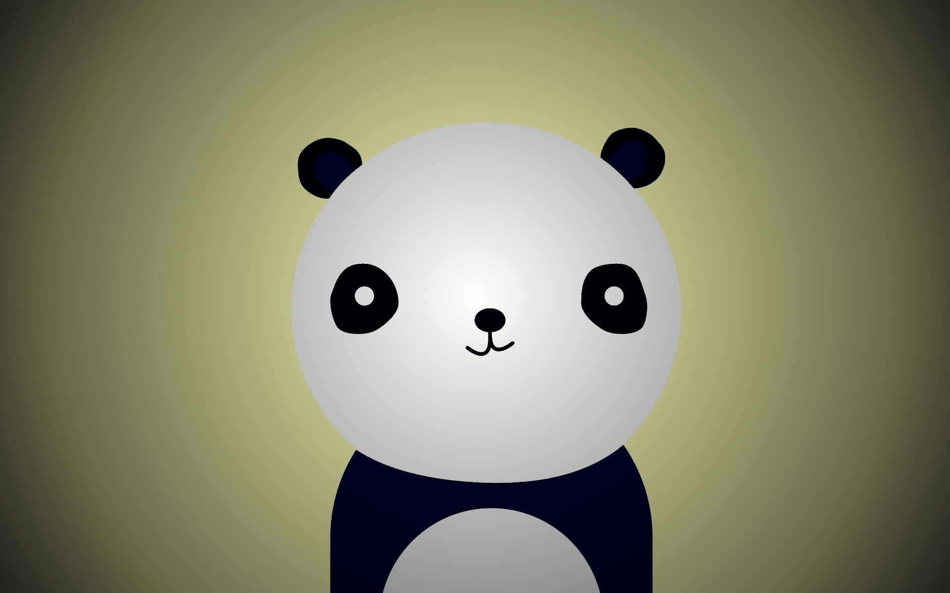 Минималистичная панда обои