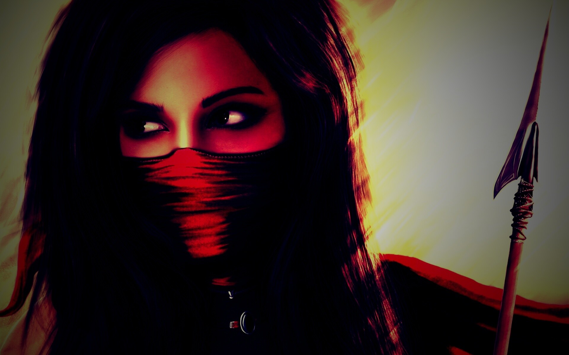 Девушка - ассасин обои