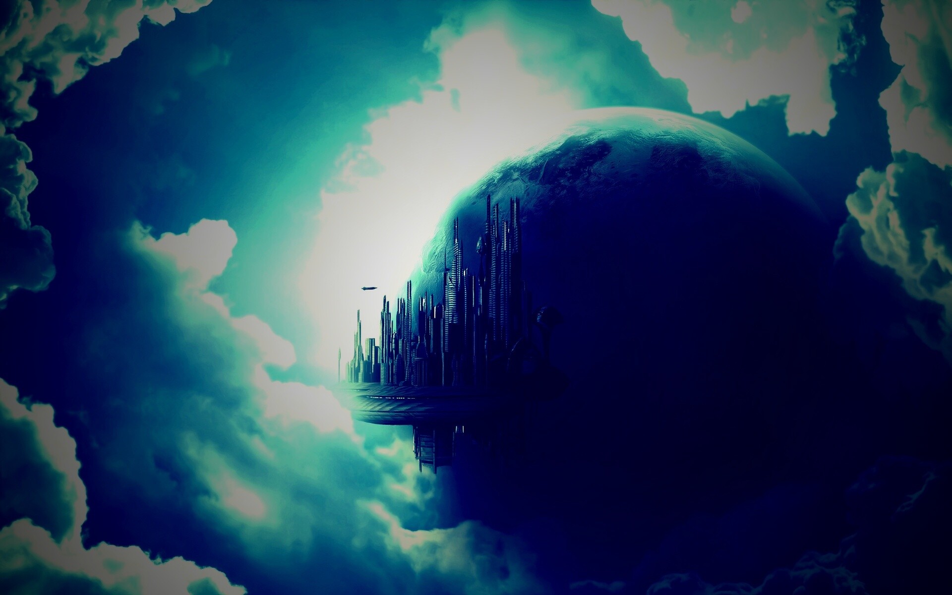 Небесный город обои