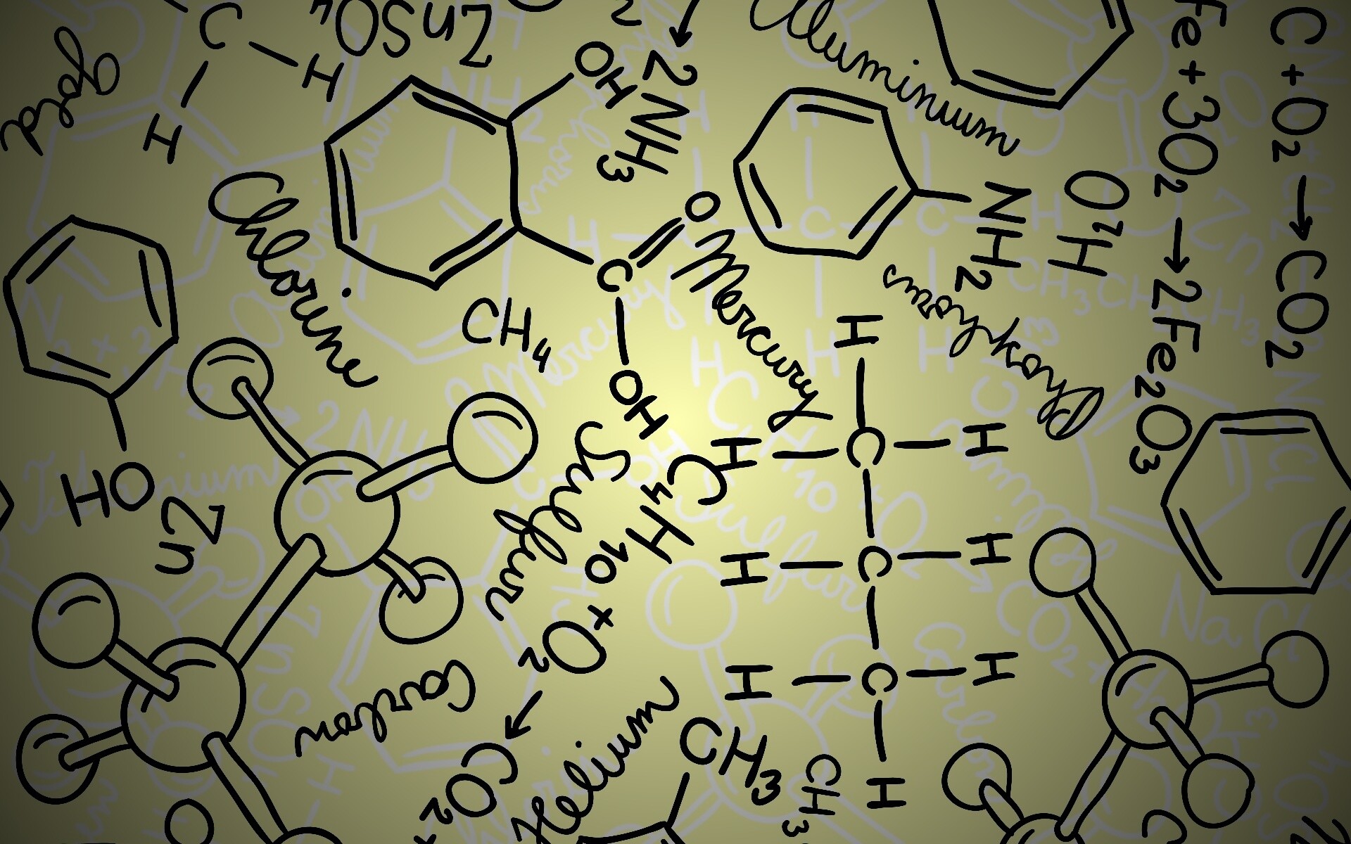 Химические формулы обои