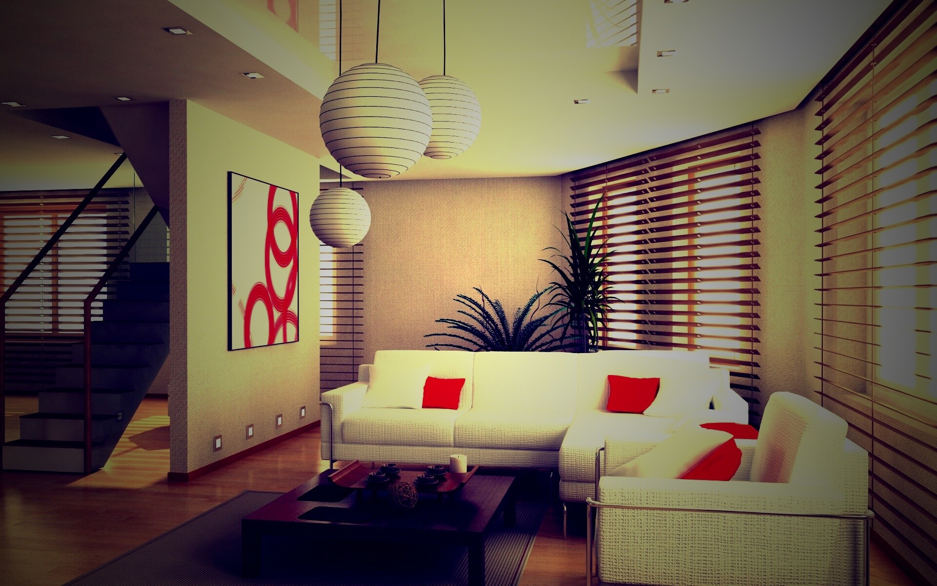 Китайская гостинная обои