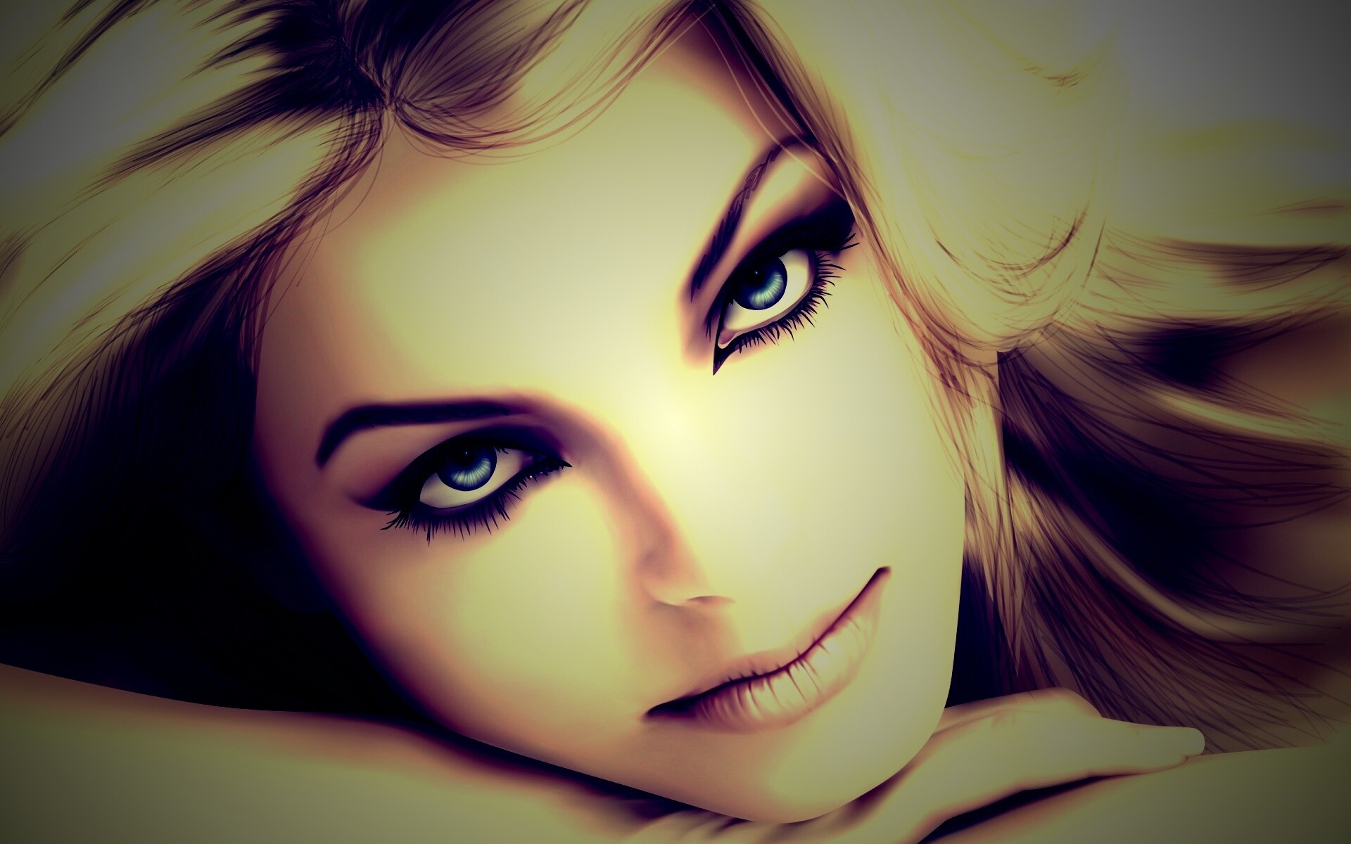 Девушка в векторе обои