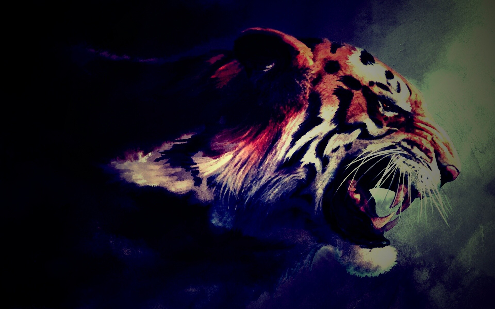 Картина с тигром обои