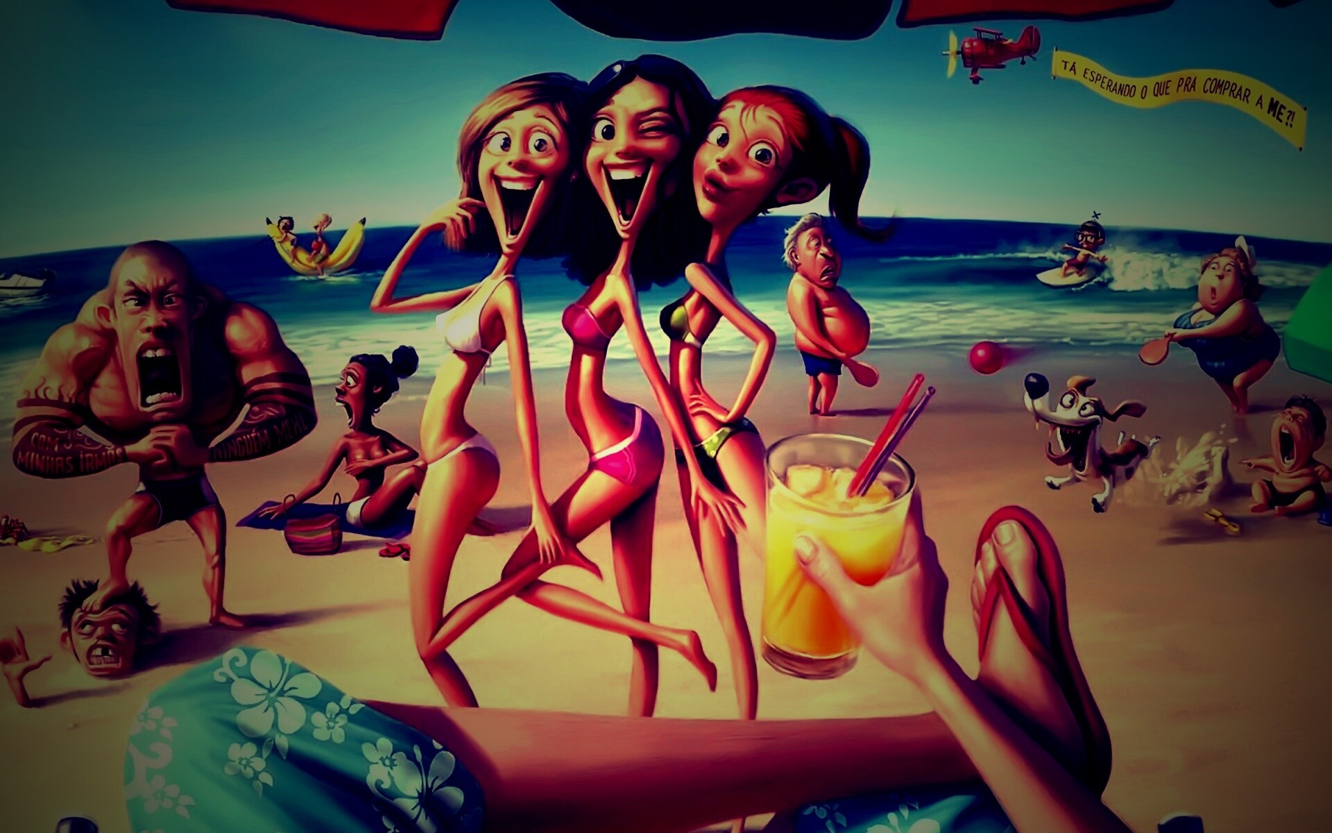 На пляжу ляжу) обои