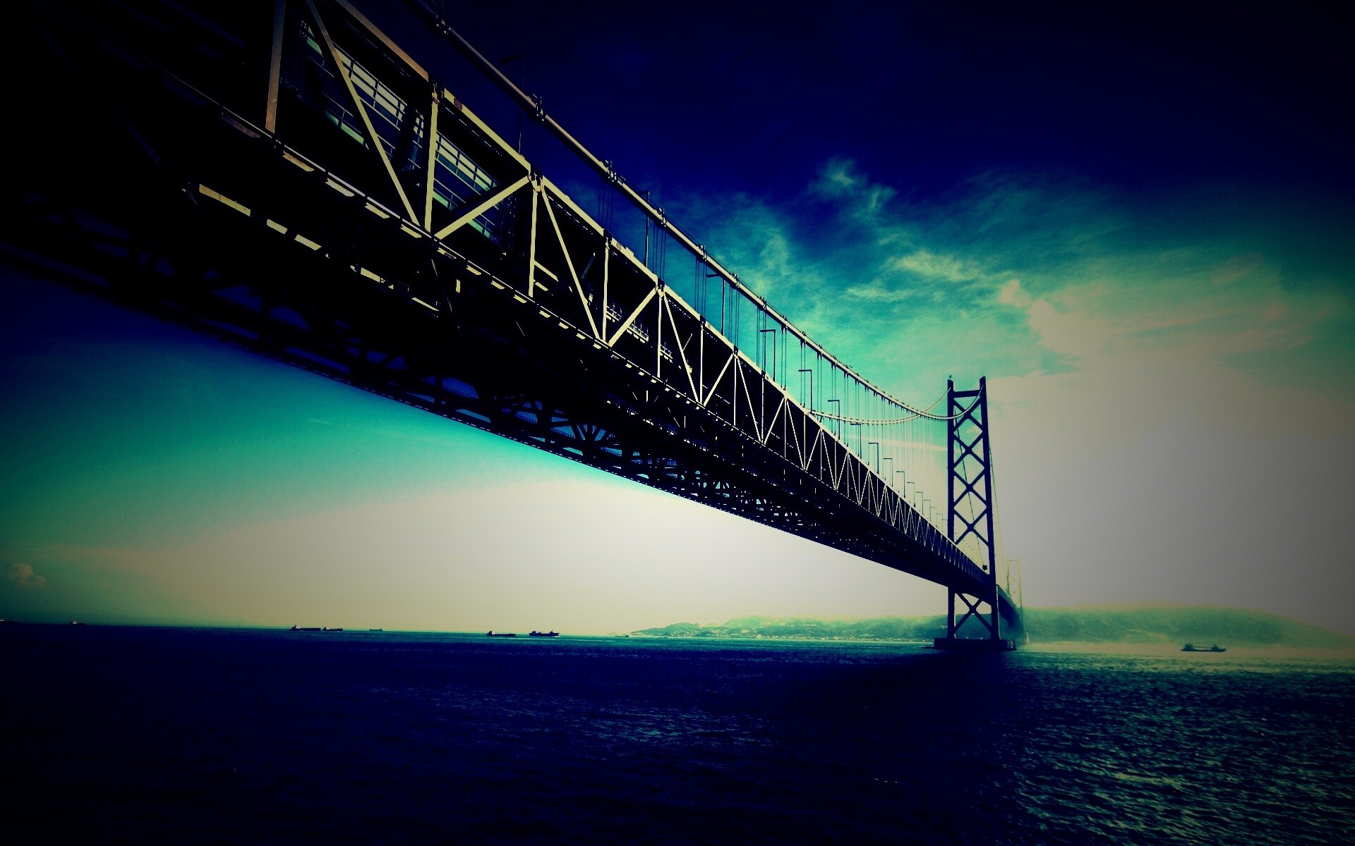 Мост Akashi Kaikyo в Японии обои