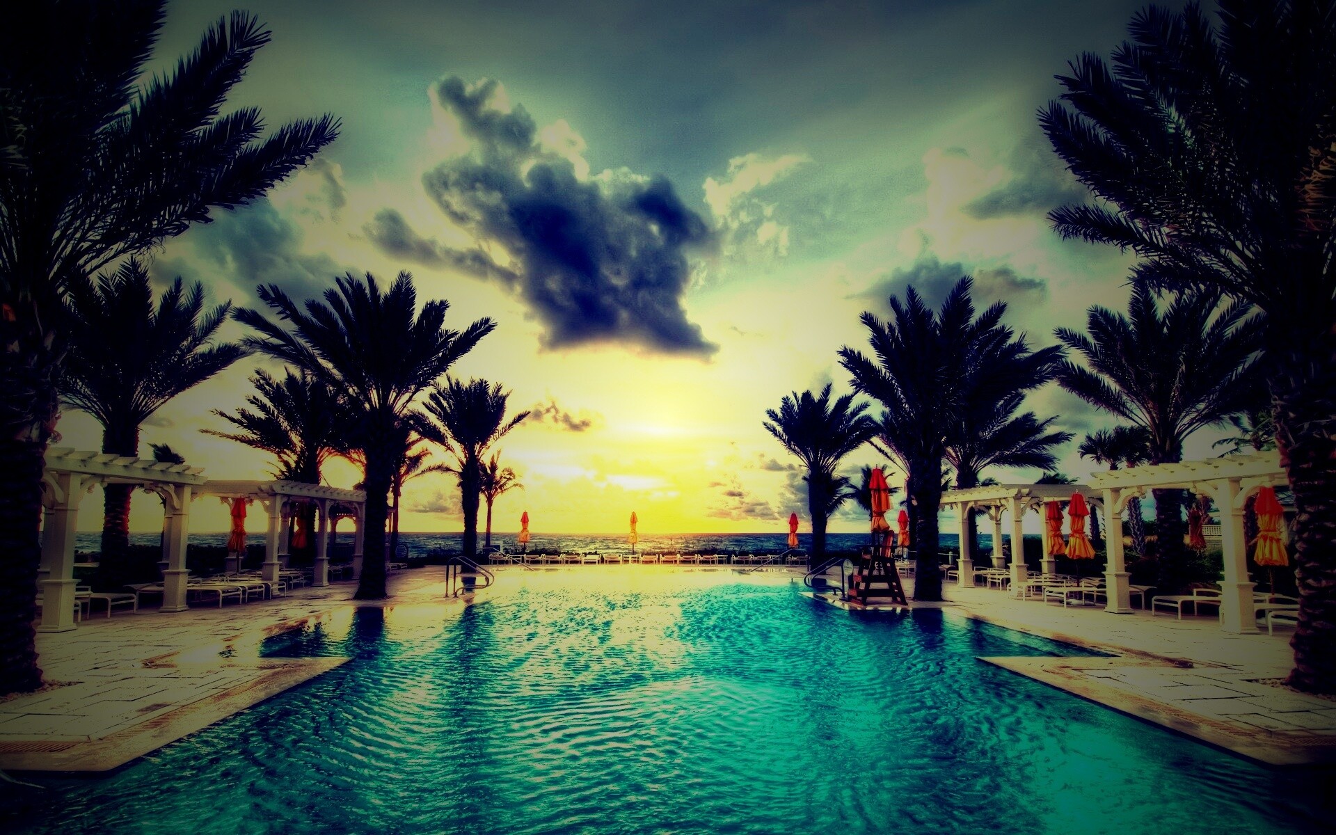 Бассейн обои