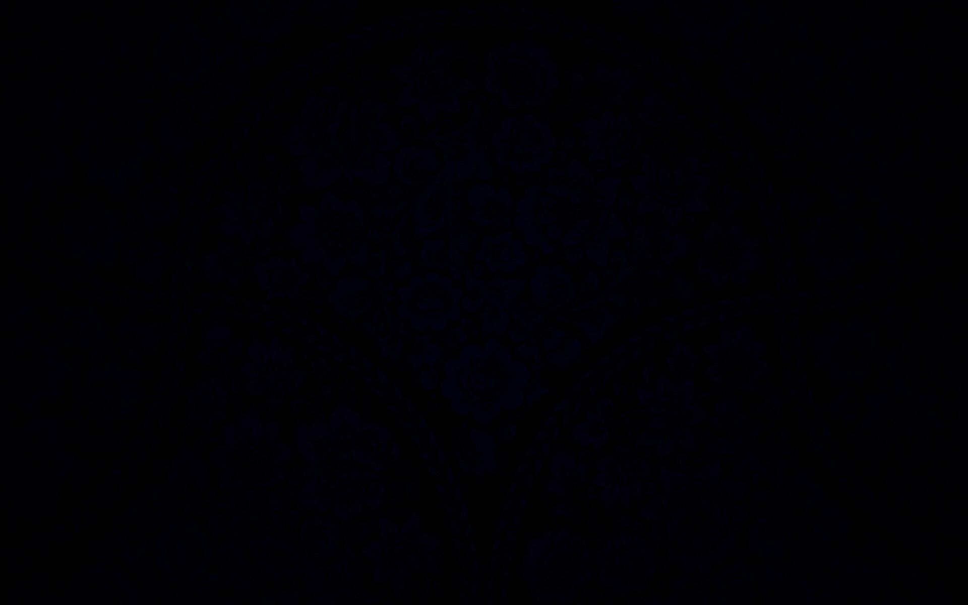 Черный цветастый узор под хохлому обои