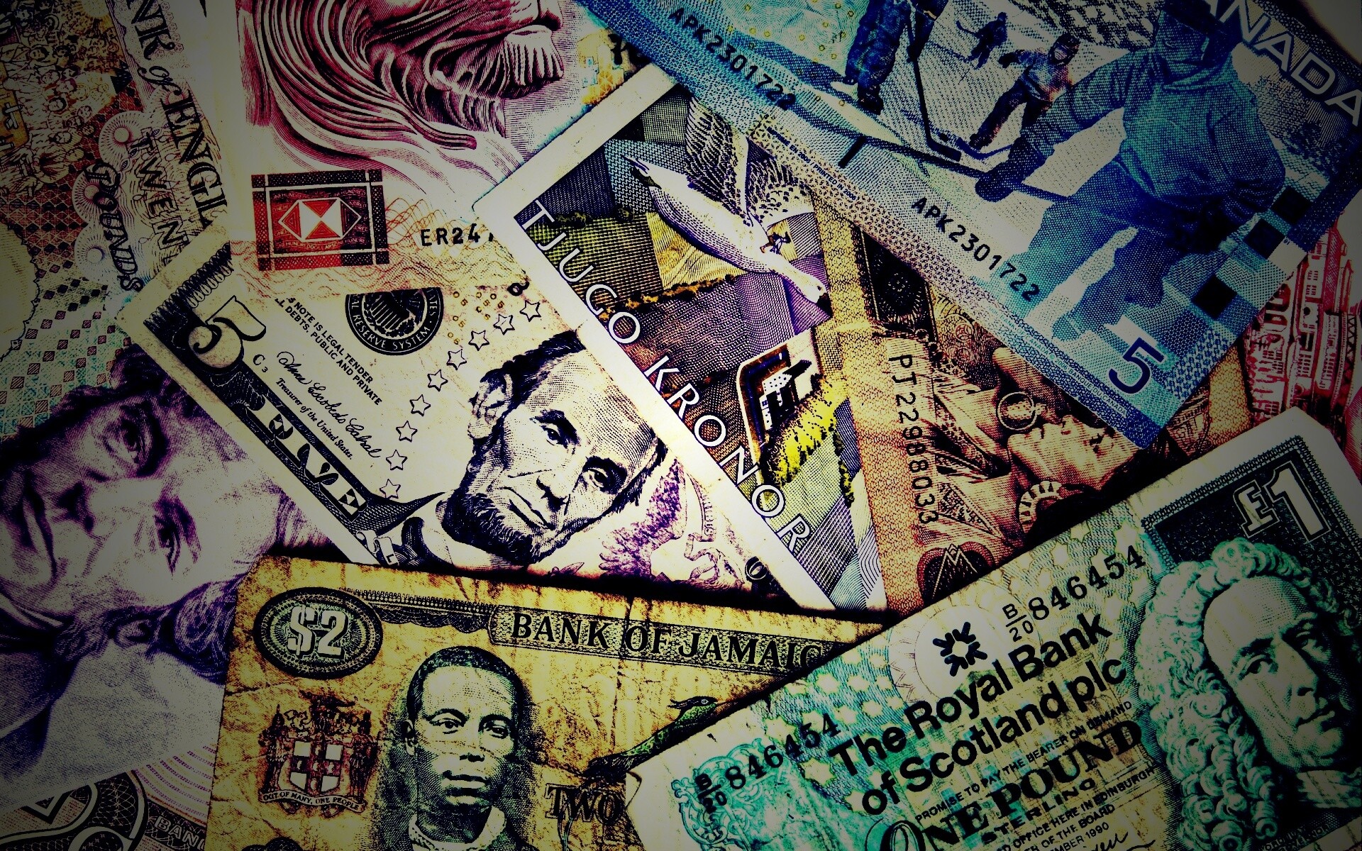 Купюры из разных стран обои