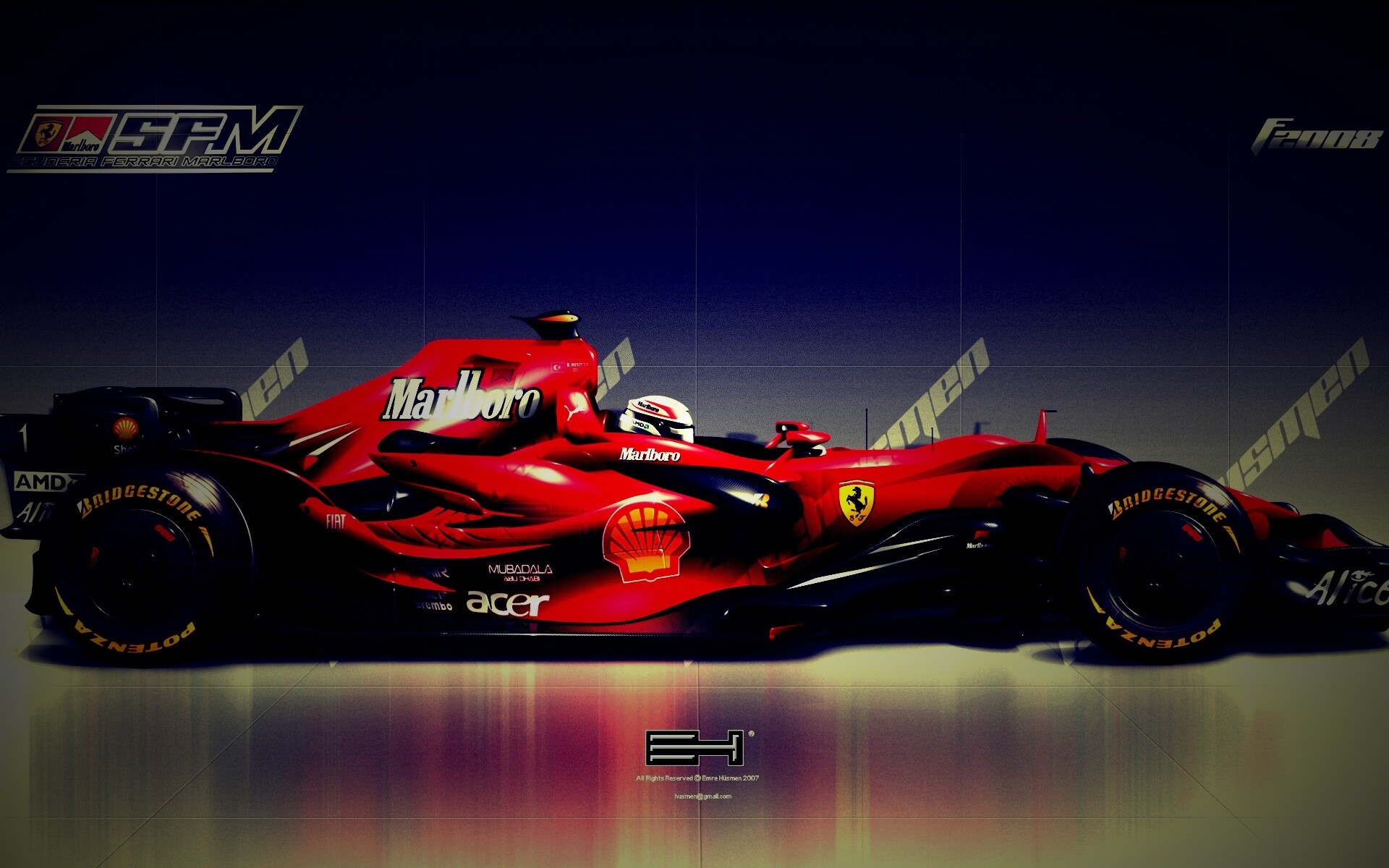 Болид Феррари обои