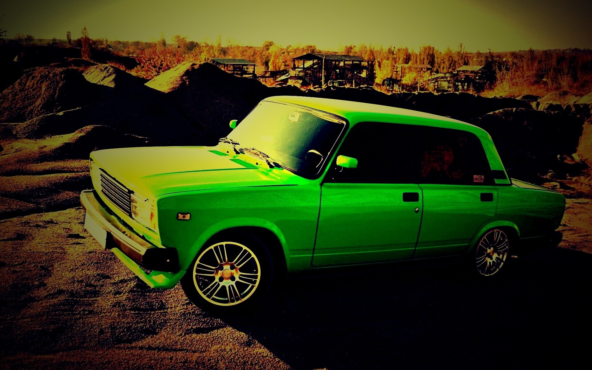 Кислотные жигули обои