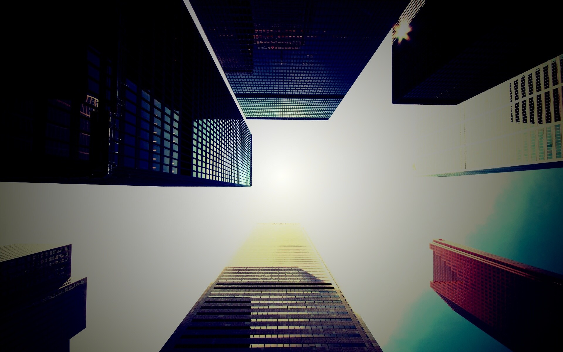 Небоскребы уходящие в облака обои