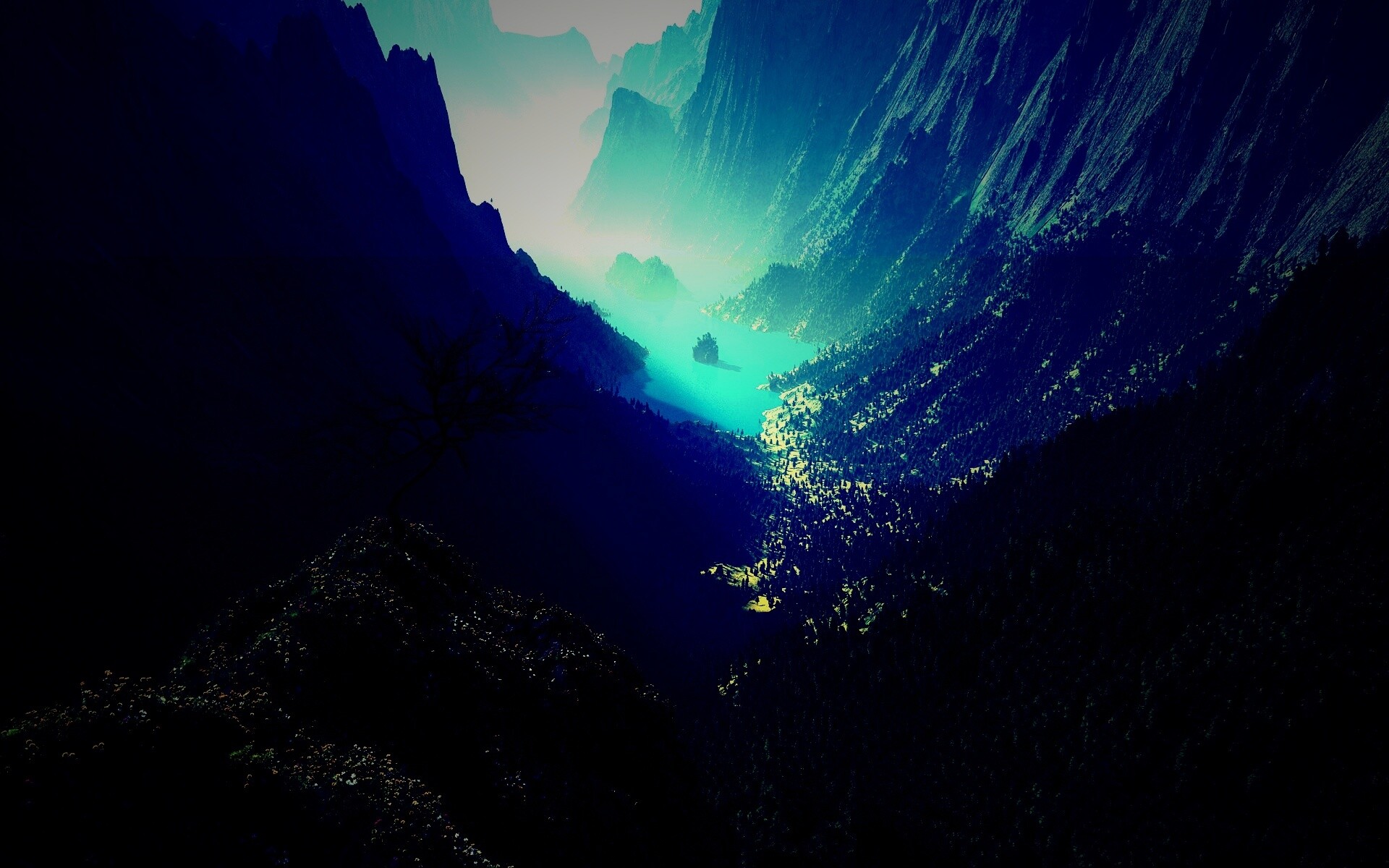 Озеро на перевале обои