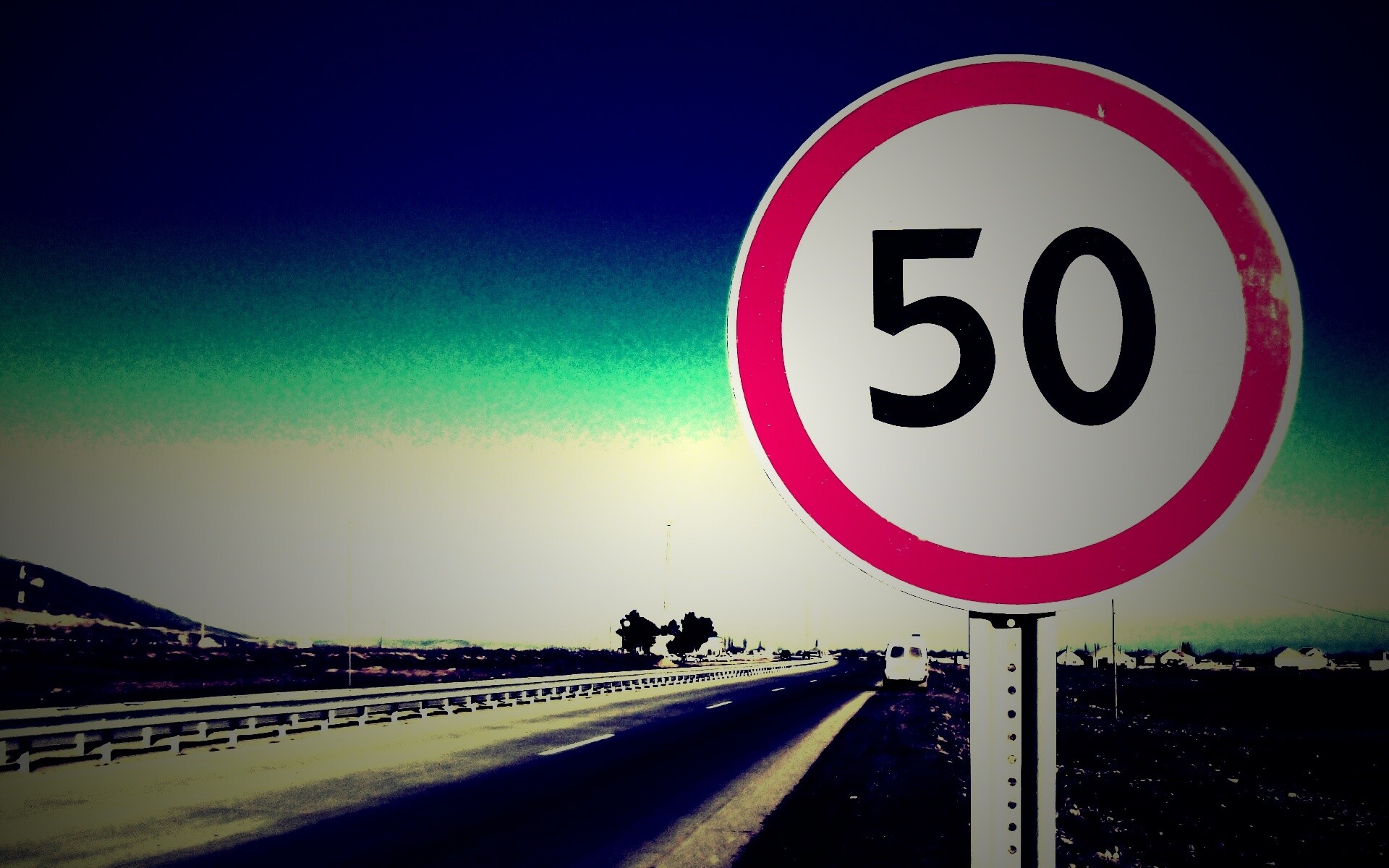 Ограничение скорости 50 км/ч обои