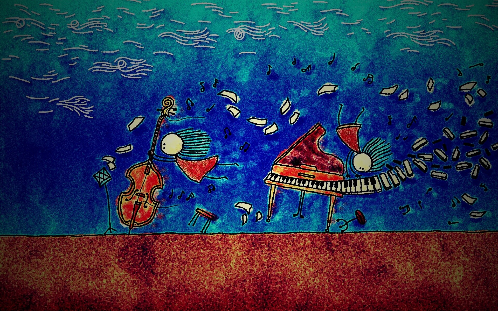 Воздушная инструментальная музыка обои