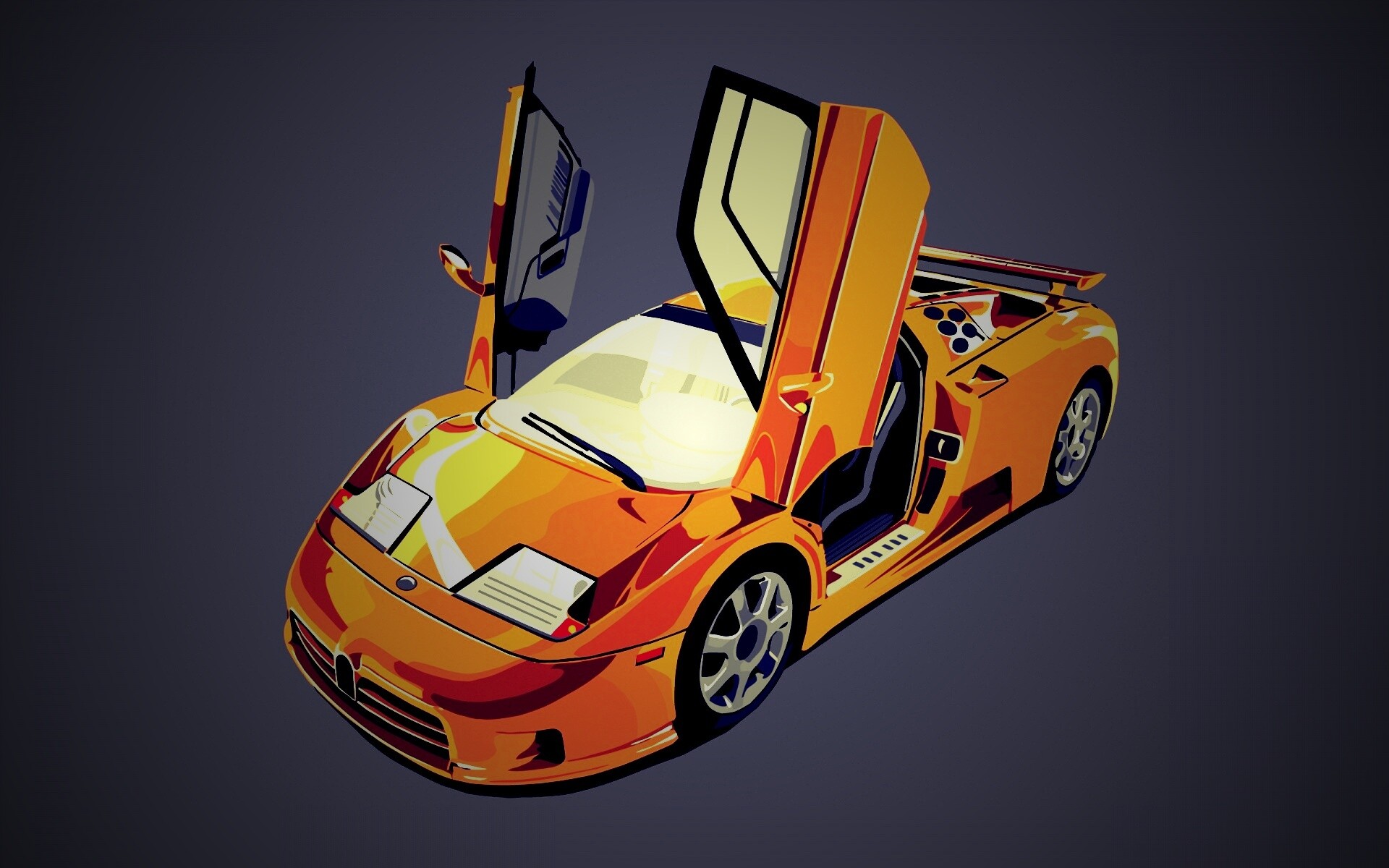Bugatti EB 110 в векторе обои