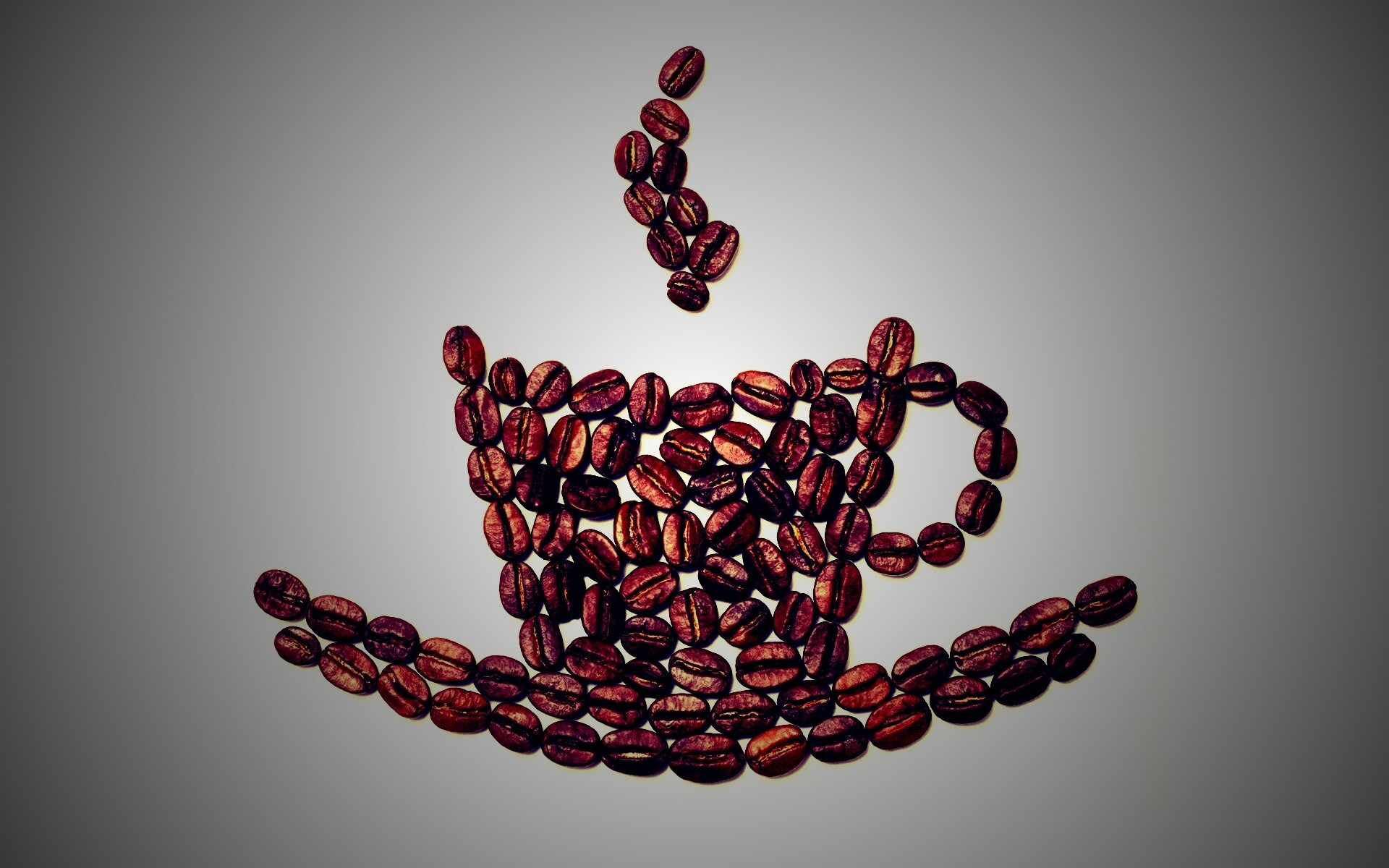 Картина из кофейных зёрен обои