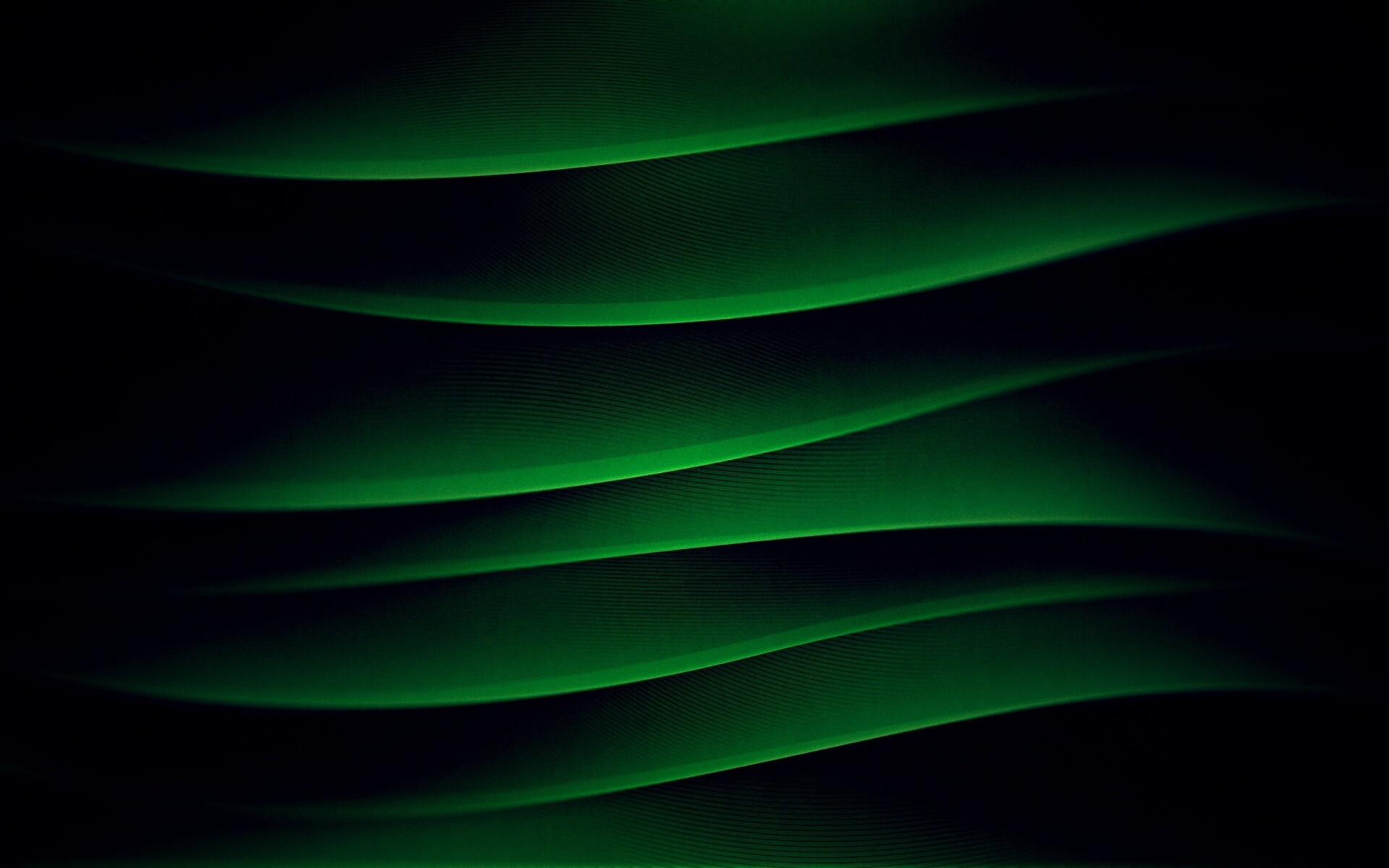 Зелёные горизонтальные волны обои