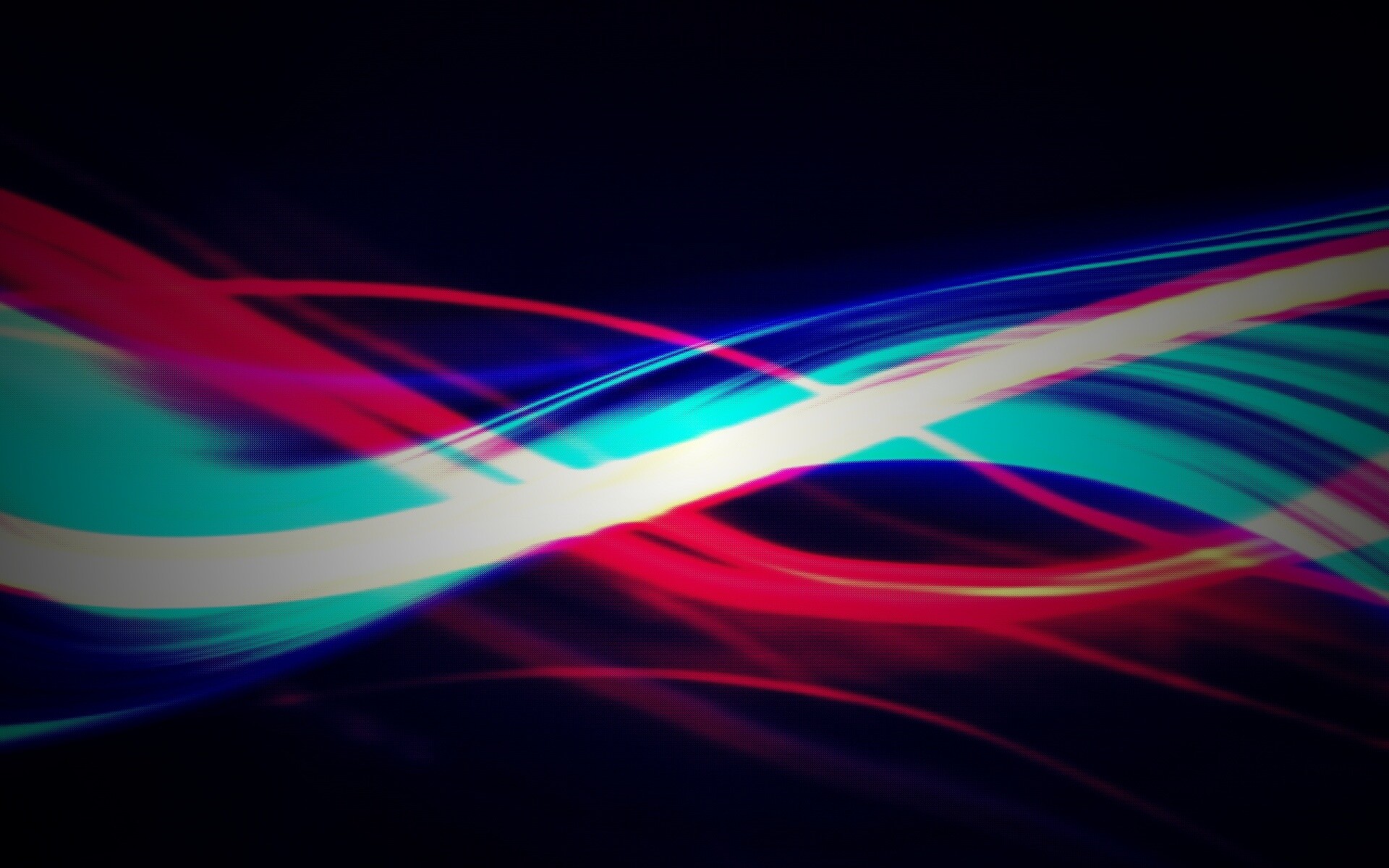 Неоновые волны обои