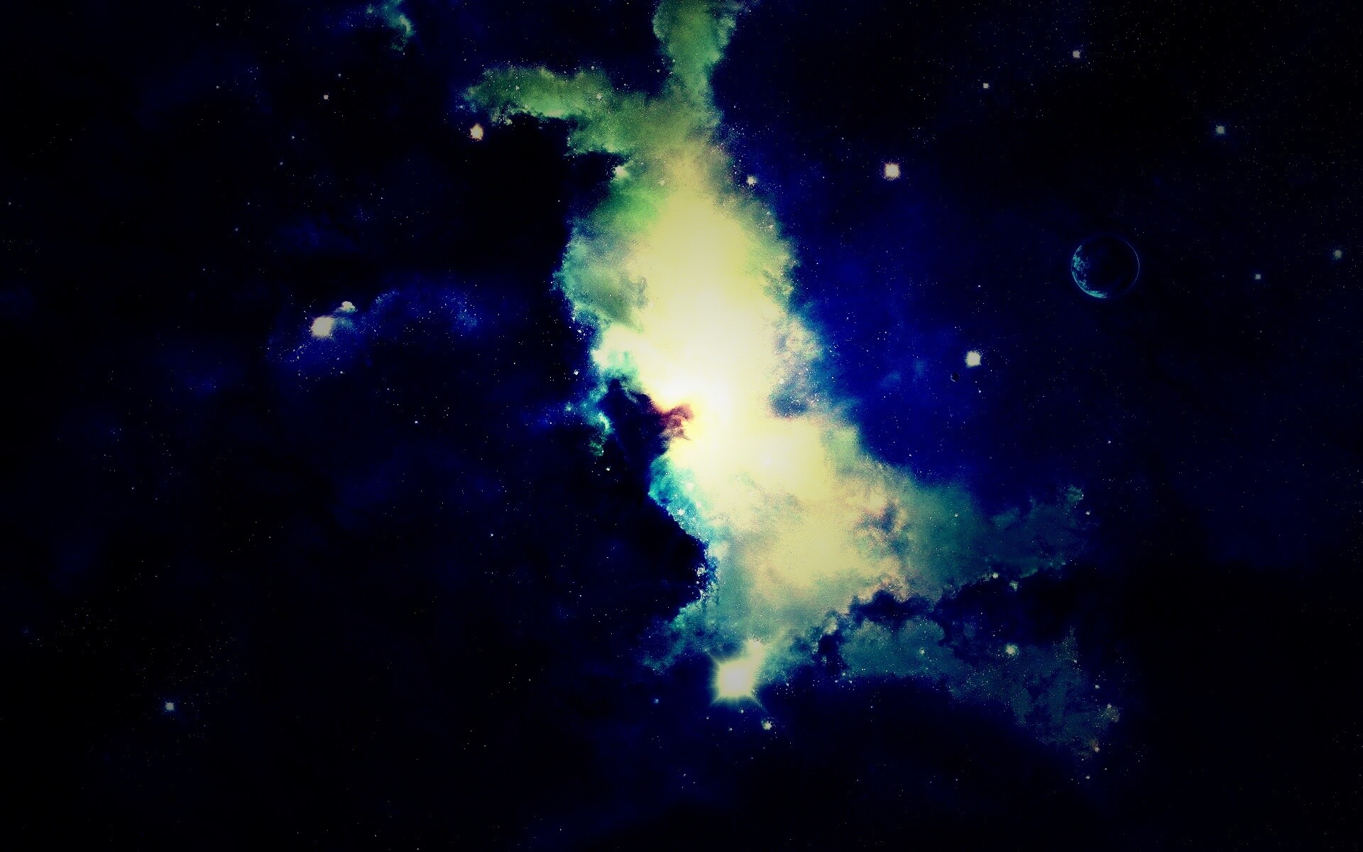 Туманность в далёком космосе обои