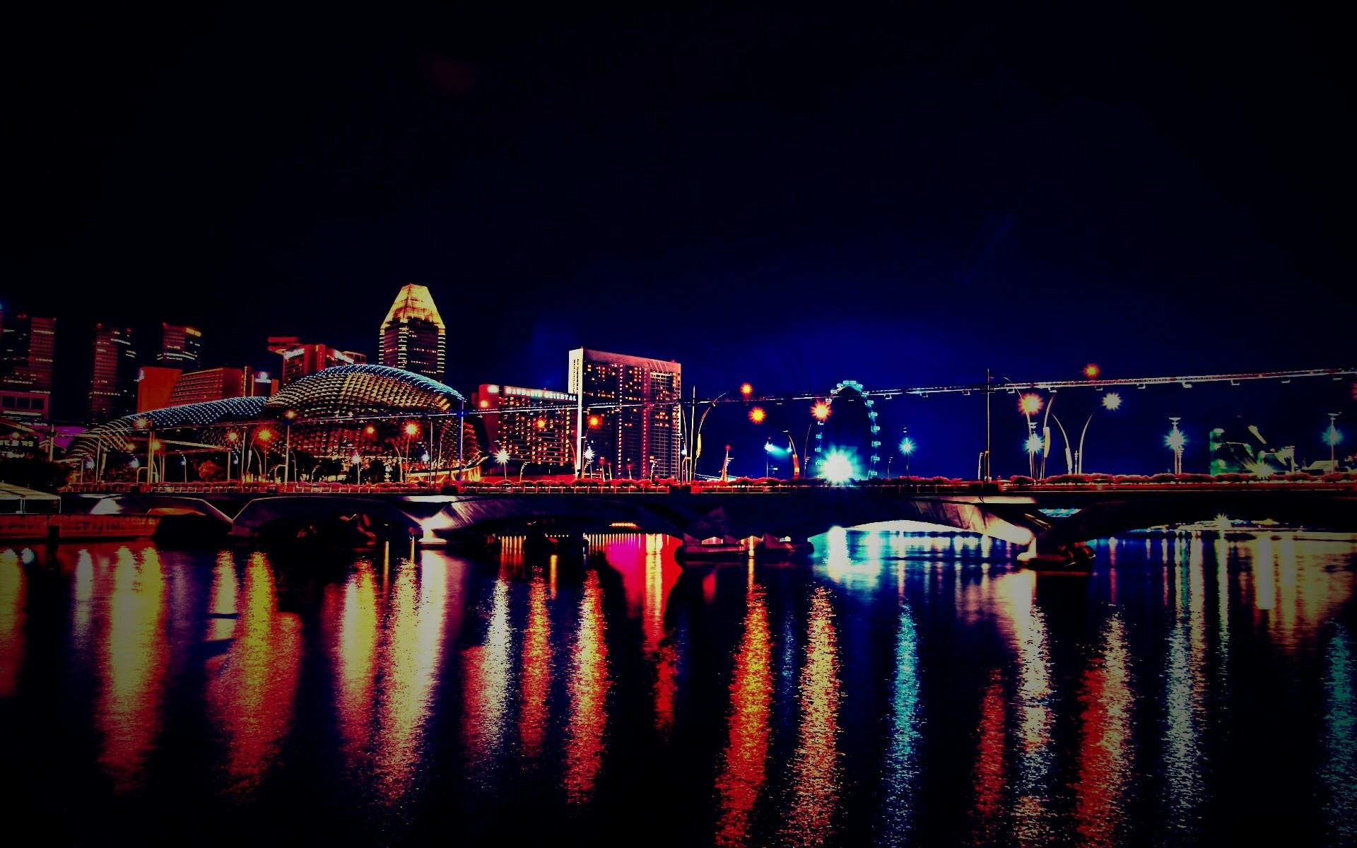 Ночной город обои