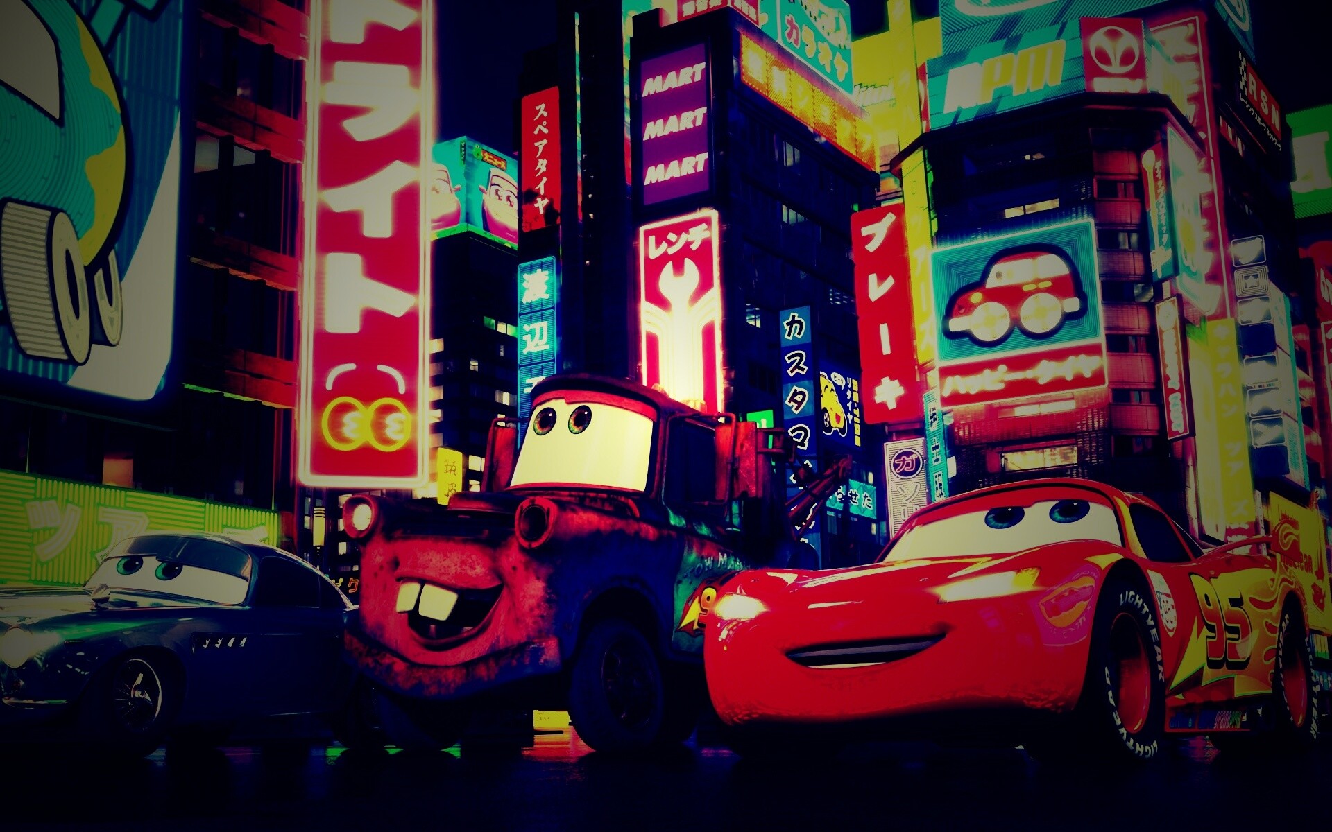 Тачки в большом городе обои