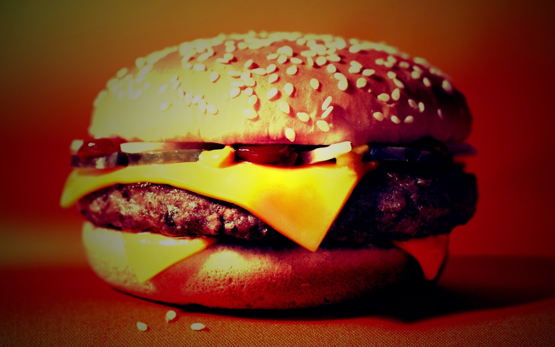 Сочный чизбургер обои