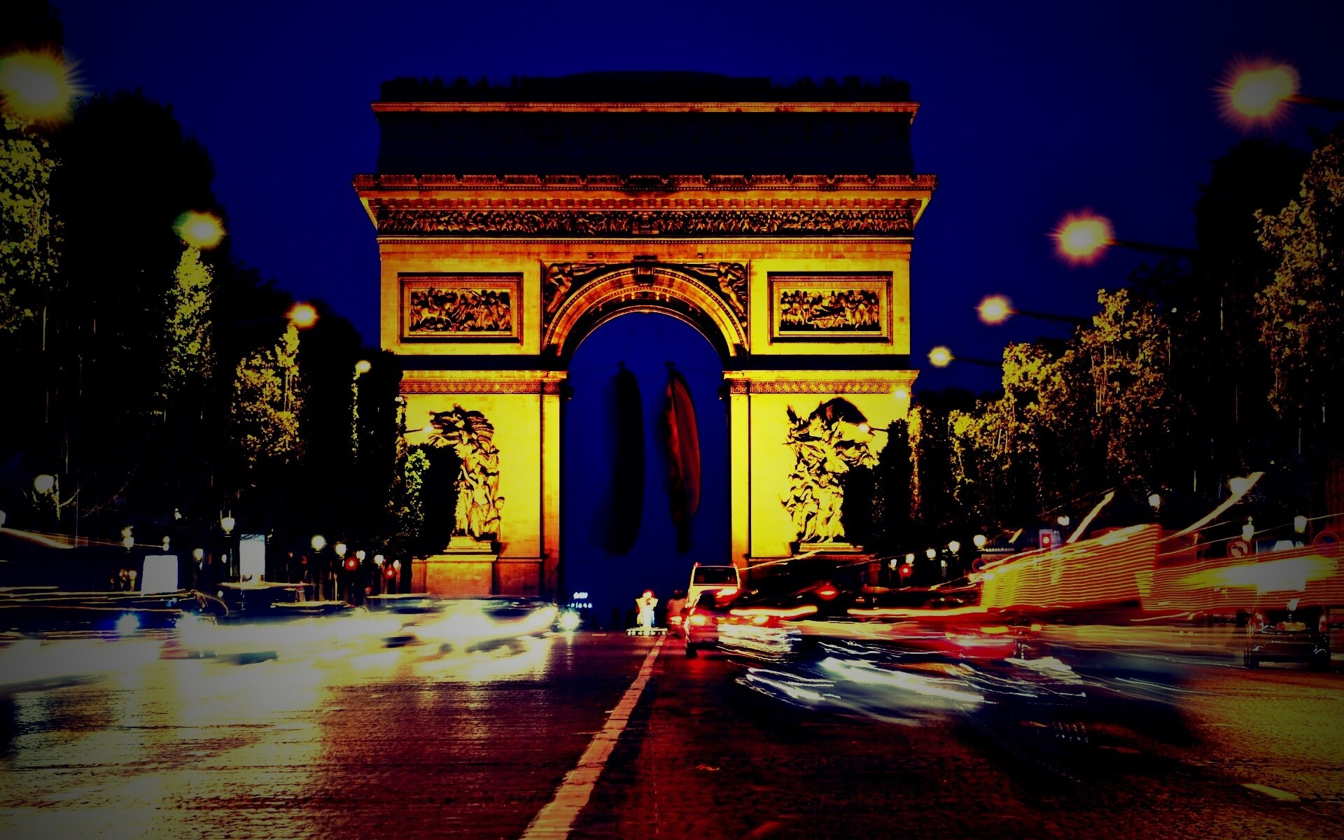 Арка на елисейских полях обои