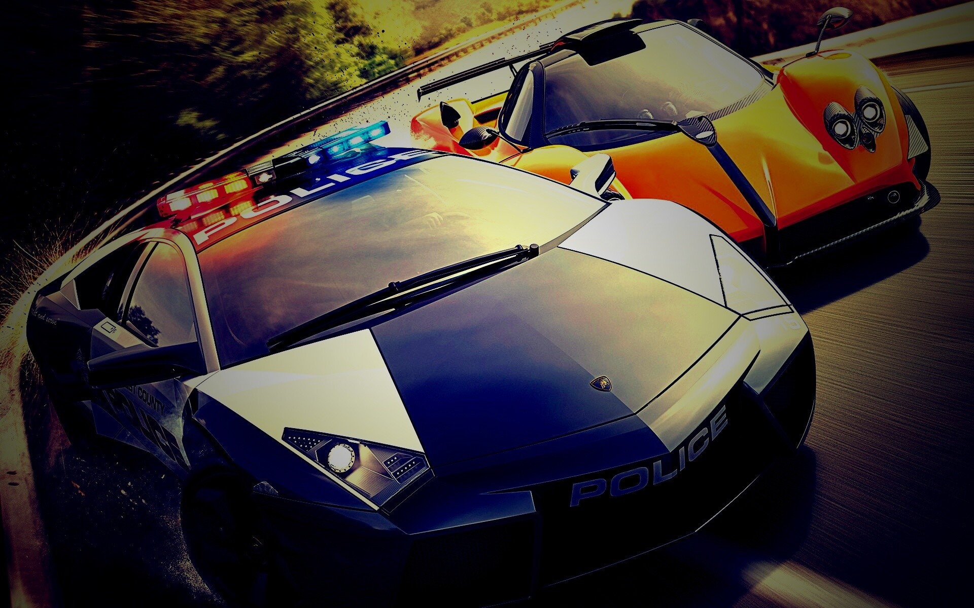 Полицейская погоня из Need For Speed обои