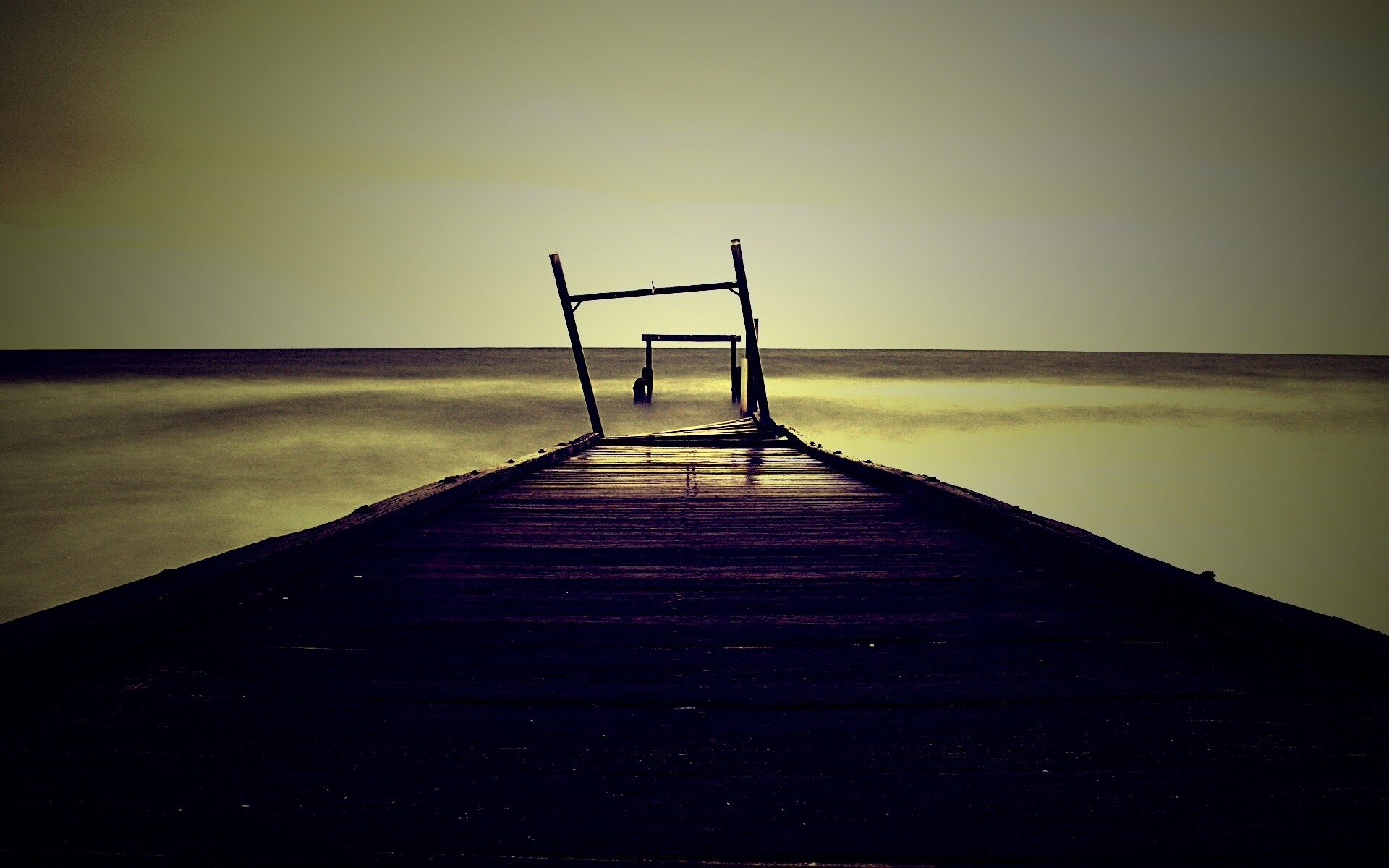 Мостки до горизонта обои