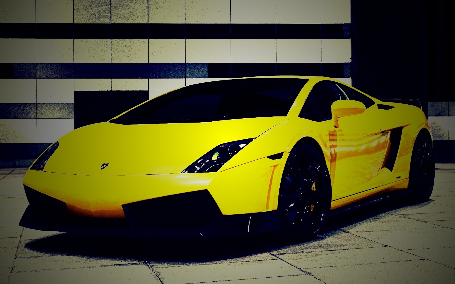 Желтый Ламборджини обои