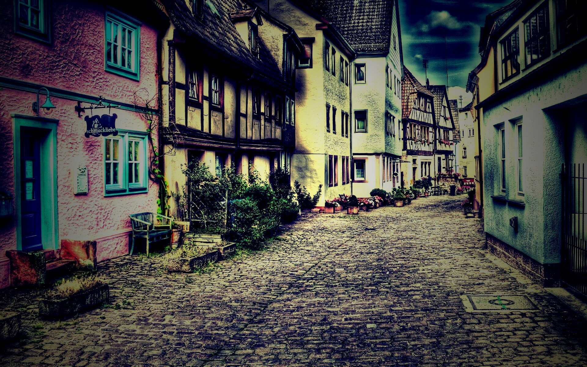 Старый городок обои