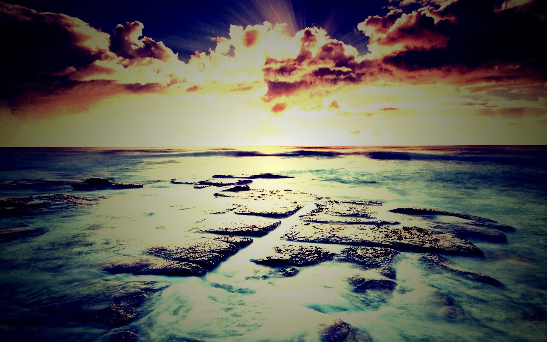 Море в HDR обои