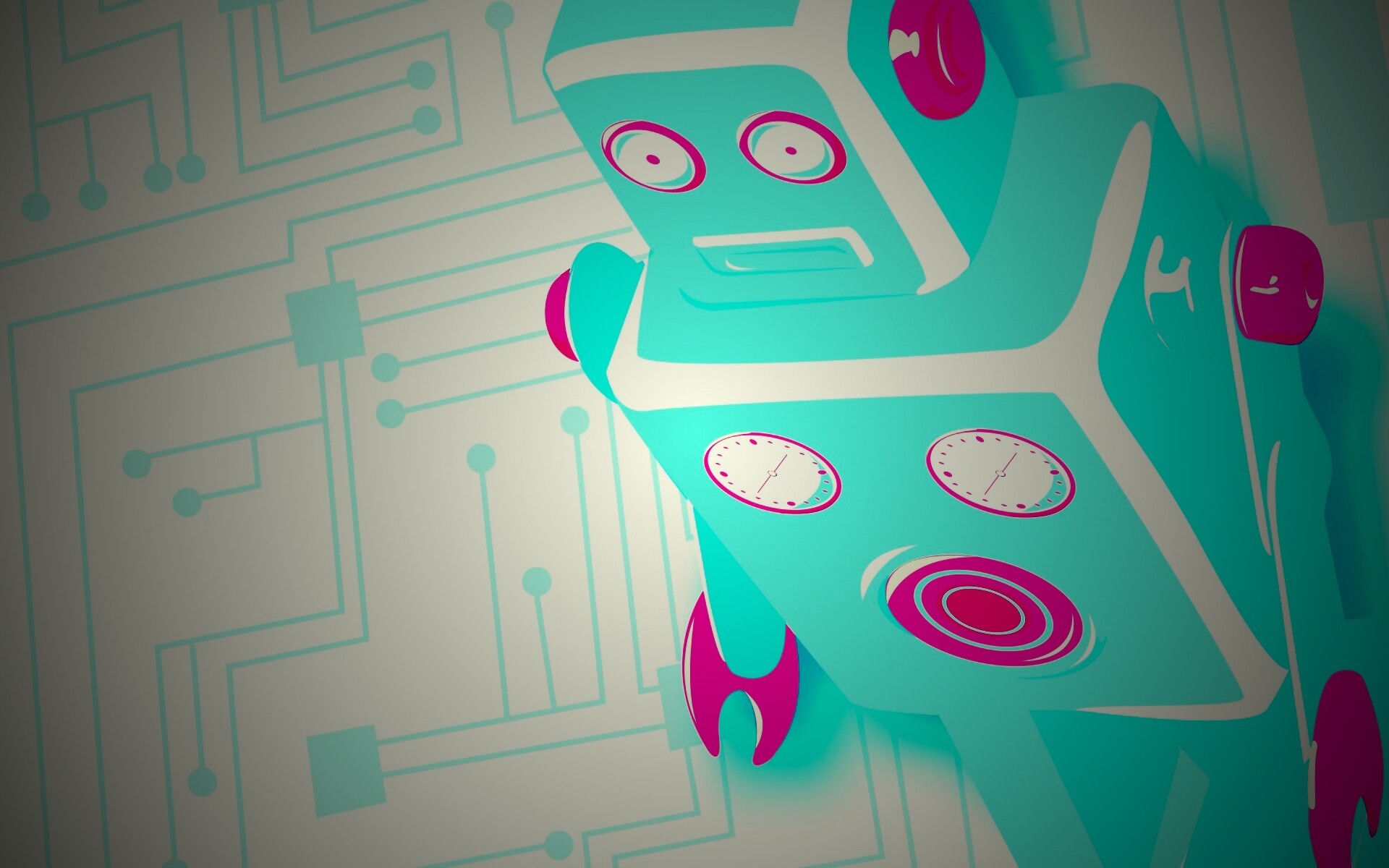 Векторный робот обои