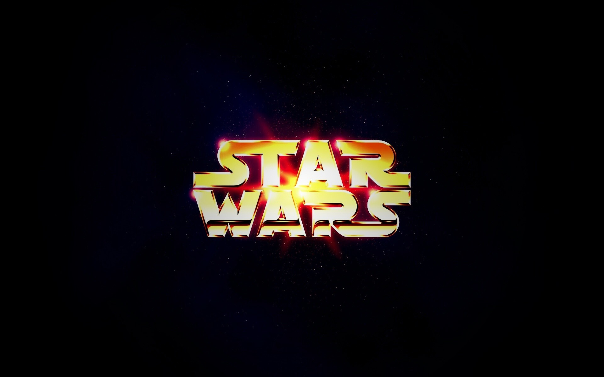 Золотой логотип Star Wars обои