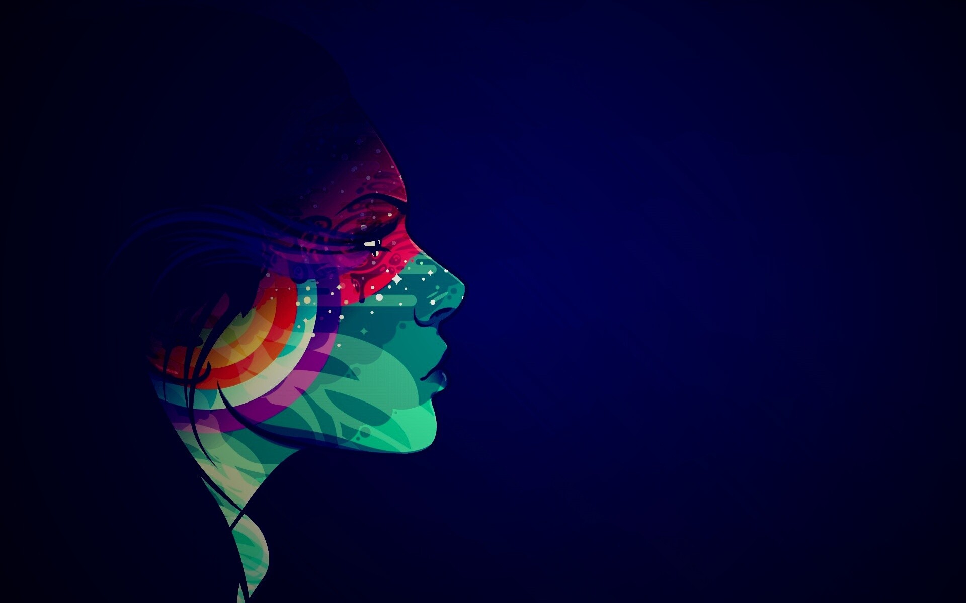 Профиль девушки обои