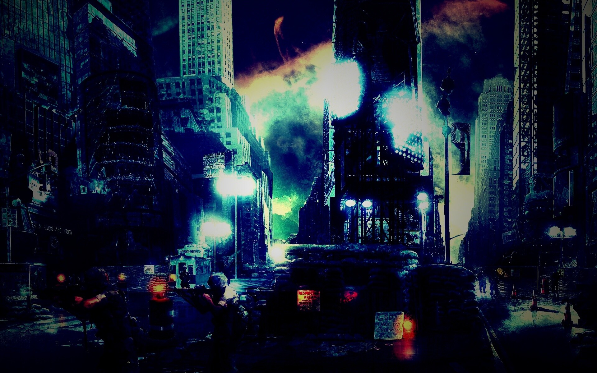 Укрепления на Таймс-сквер обои