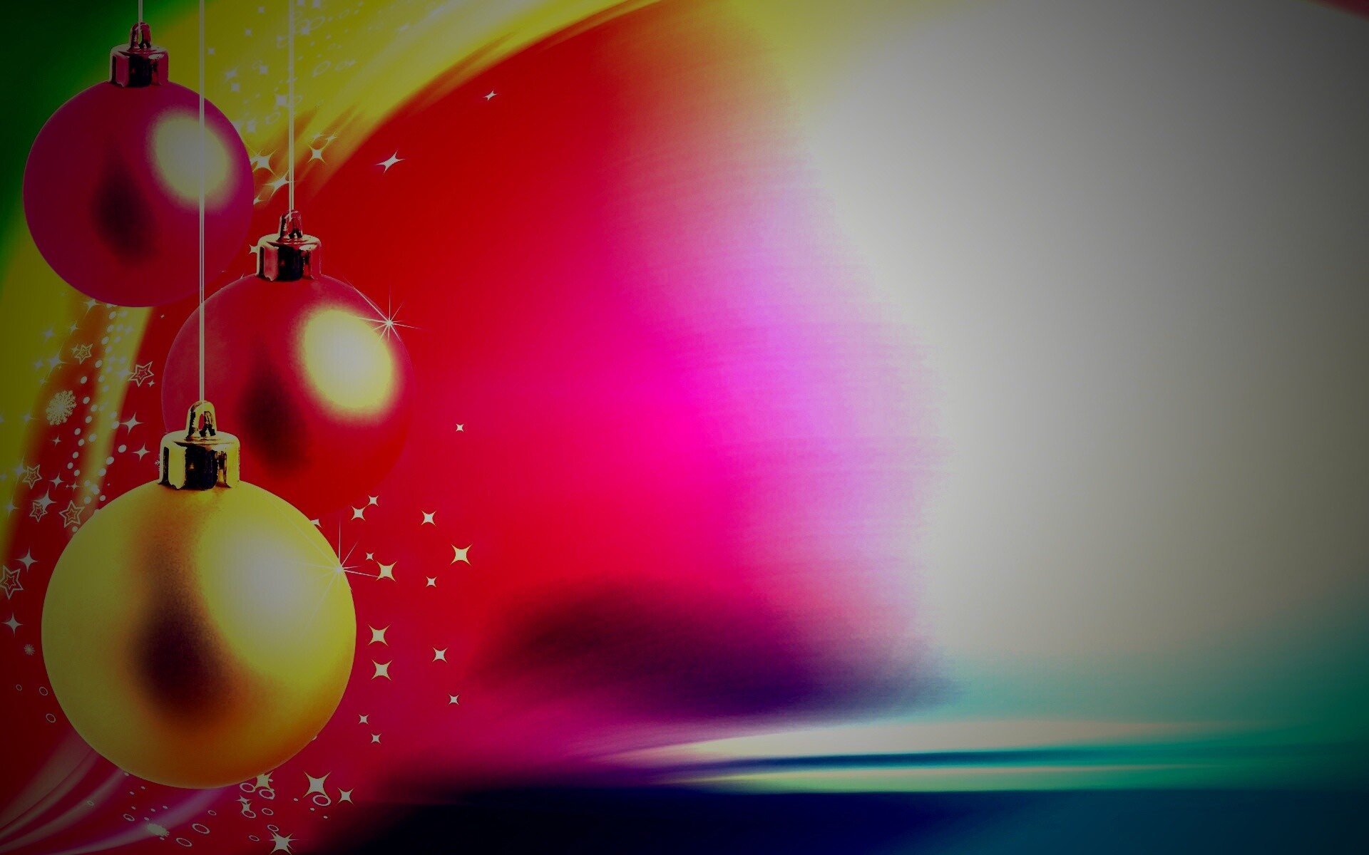 Яркие новогодние игрушки обои