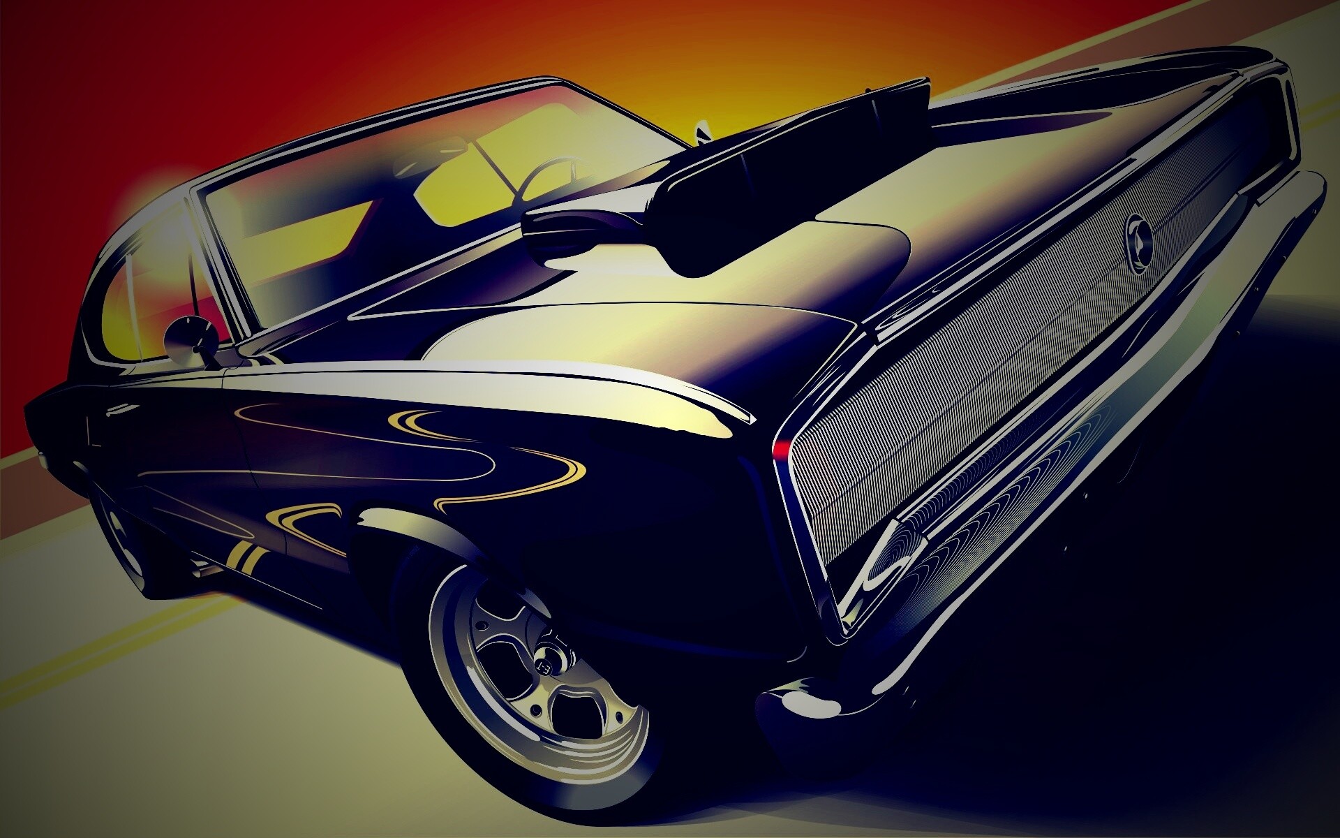 Векторный мускулкар обои