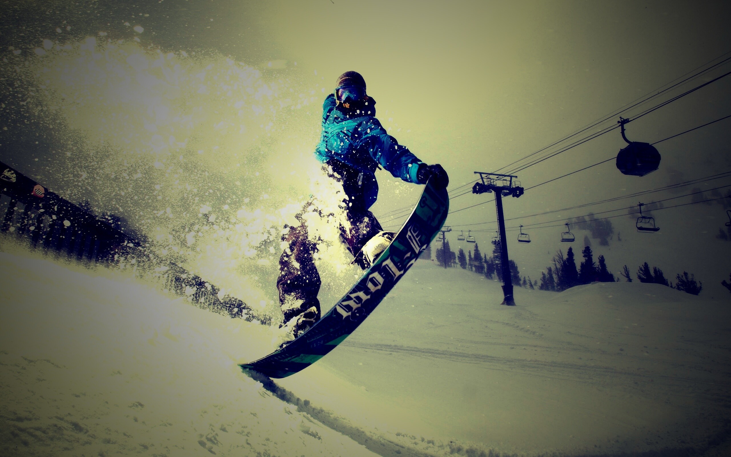 Сноубордист обои