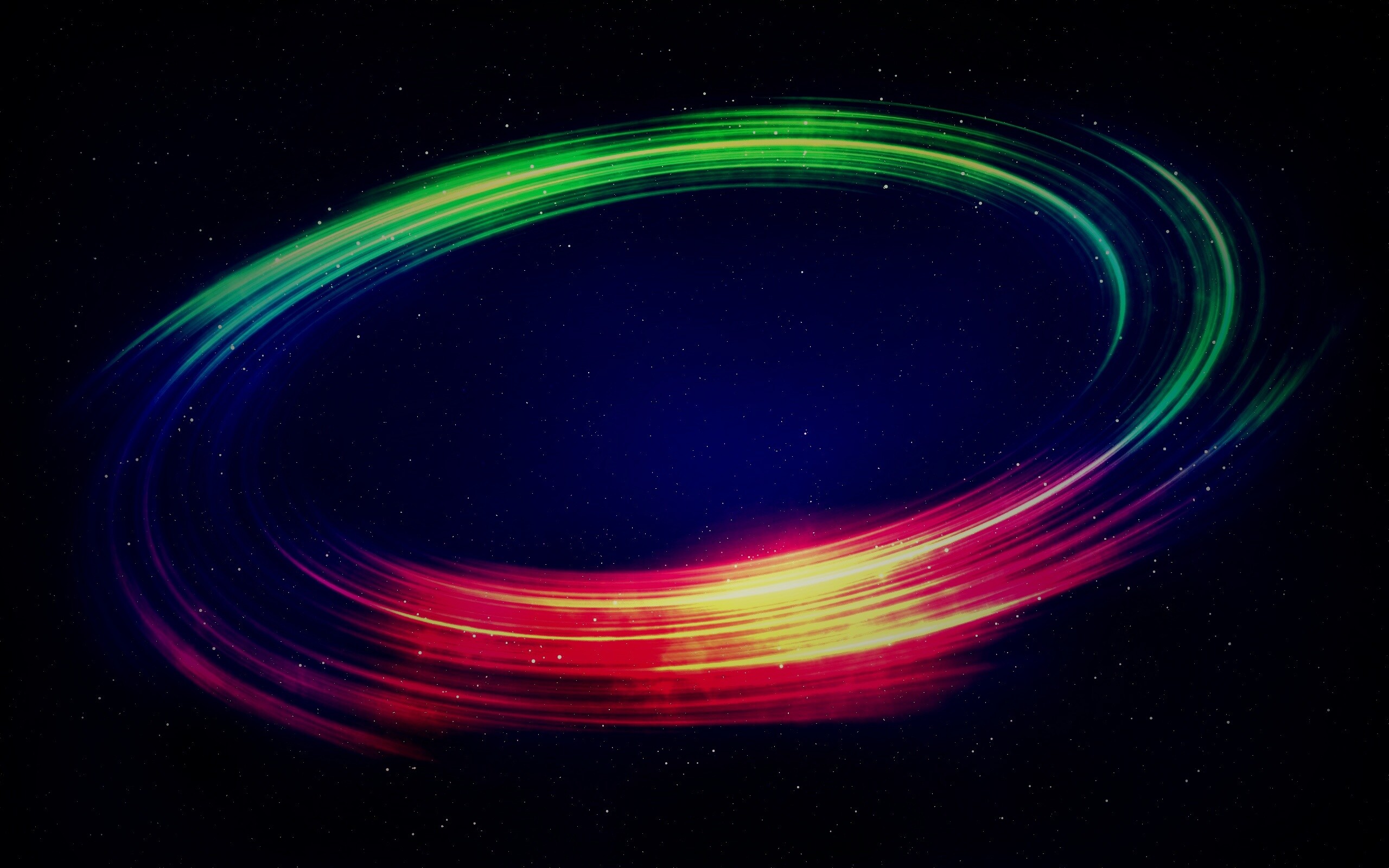 Радужный световой круг обои