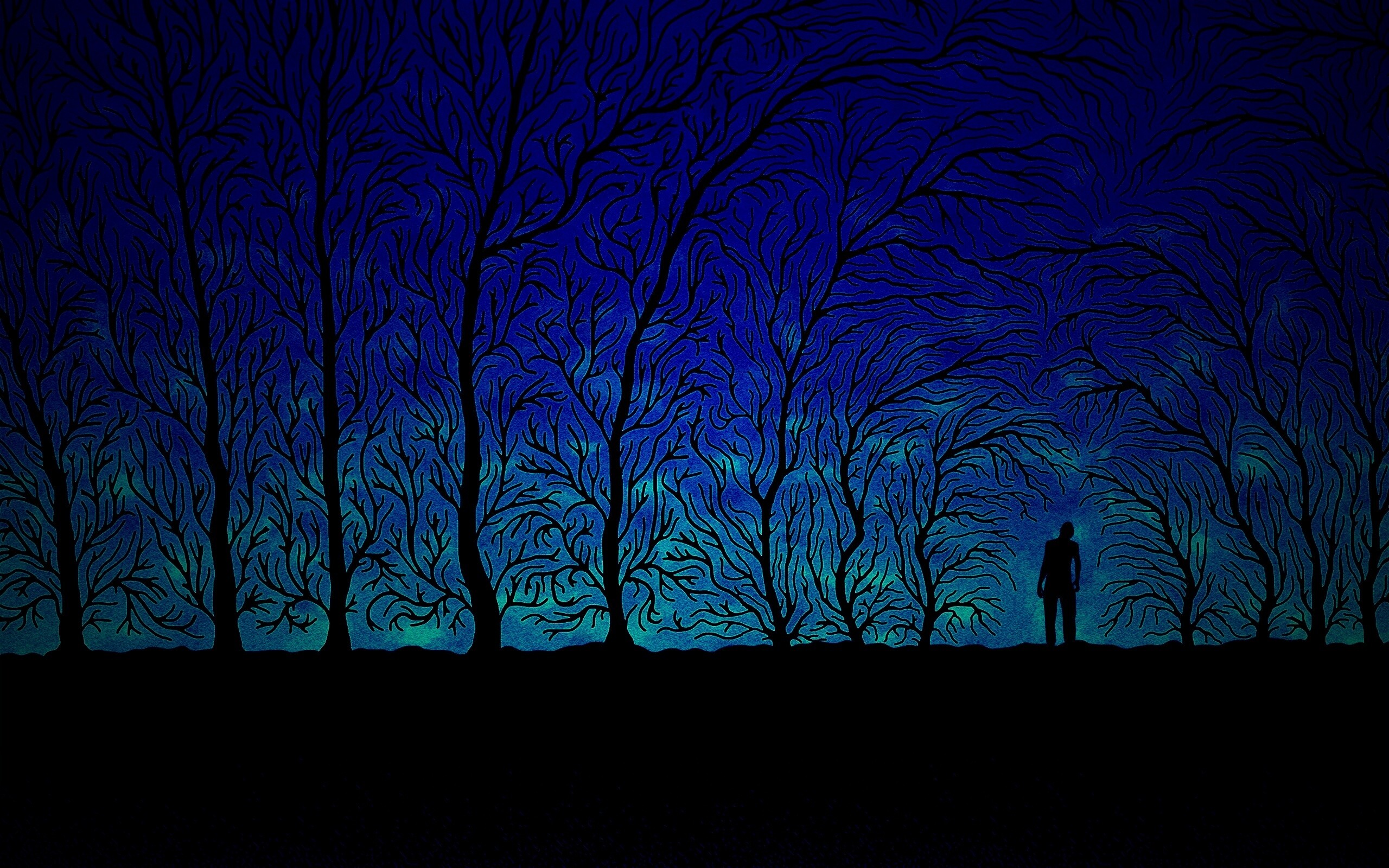 Смыкающиеся деревья обои